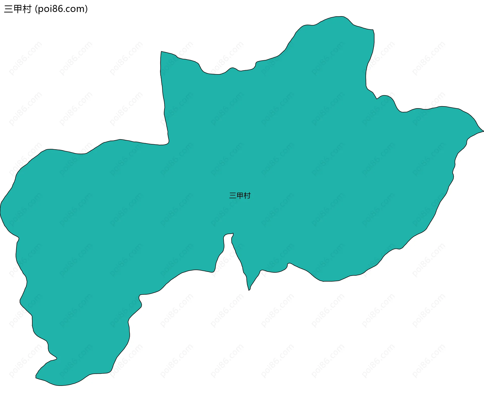 三甲村边界地图