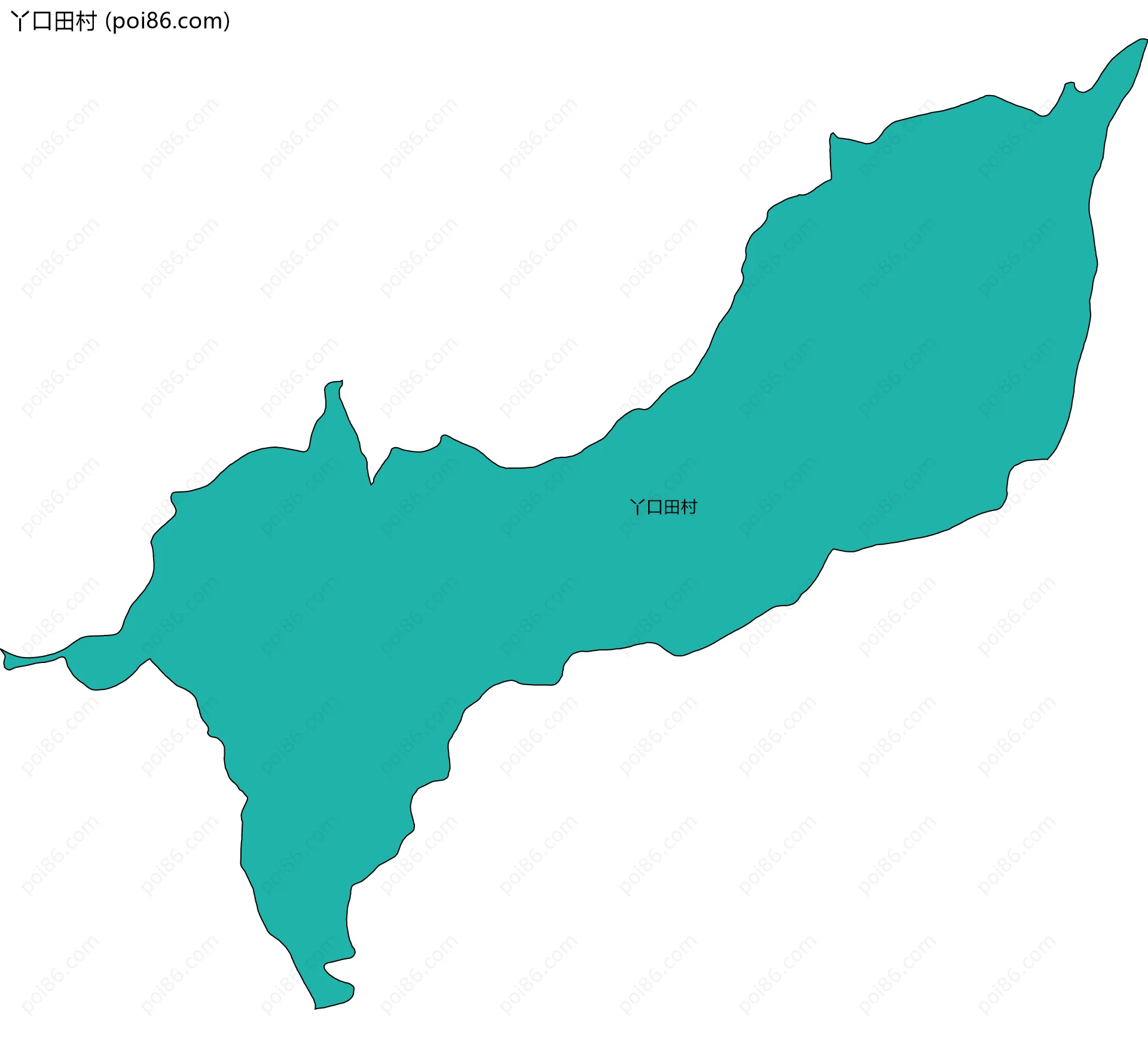 丫口田村边界地图