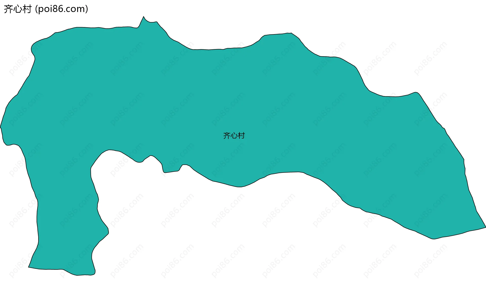 齐心村边界地图