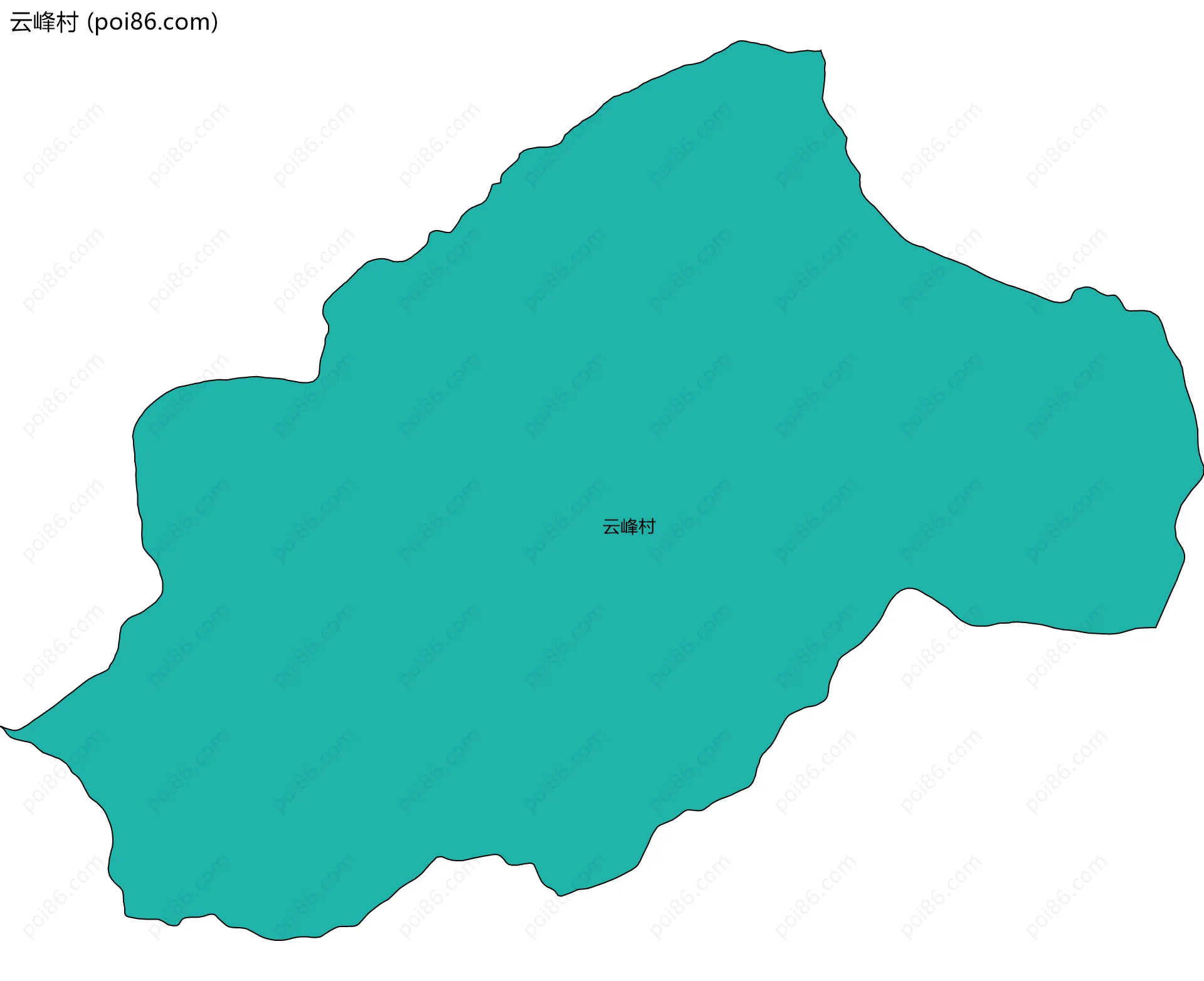 云峰村边界地图