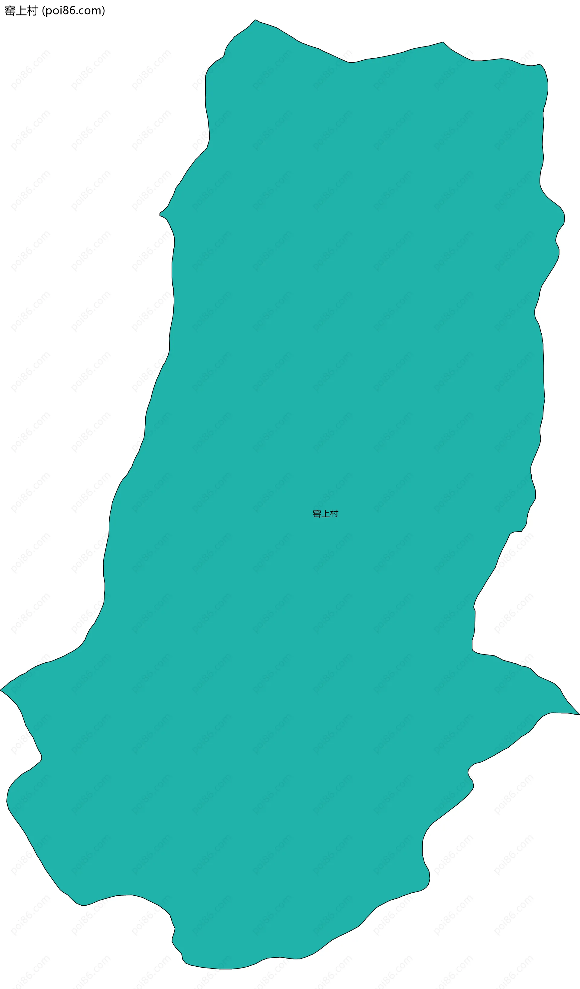 窑上村边界地图