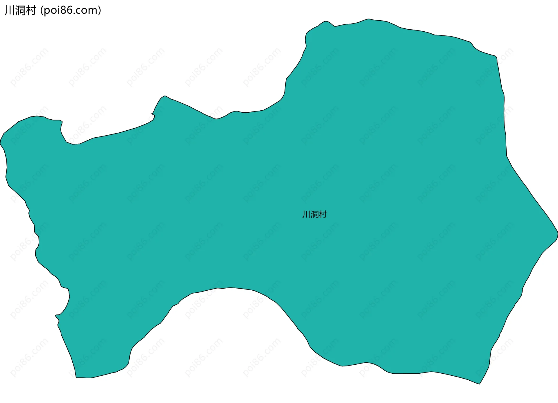 川洞村边界地图