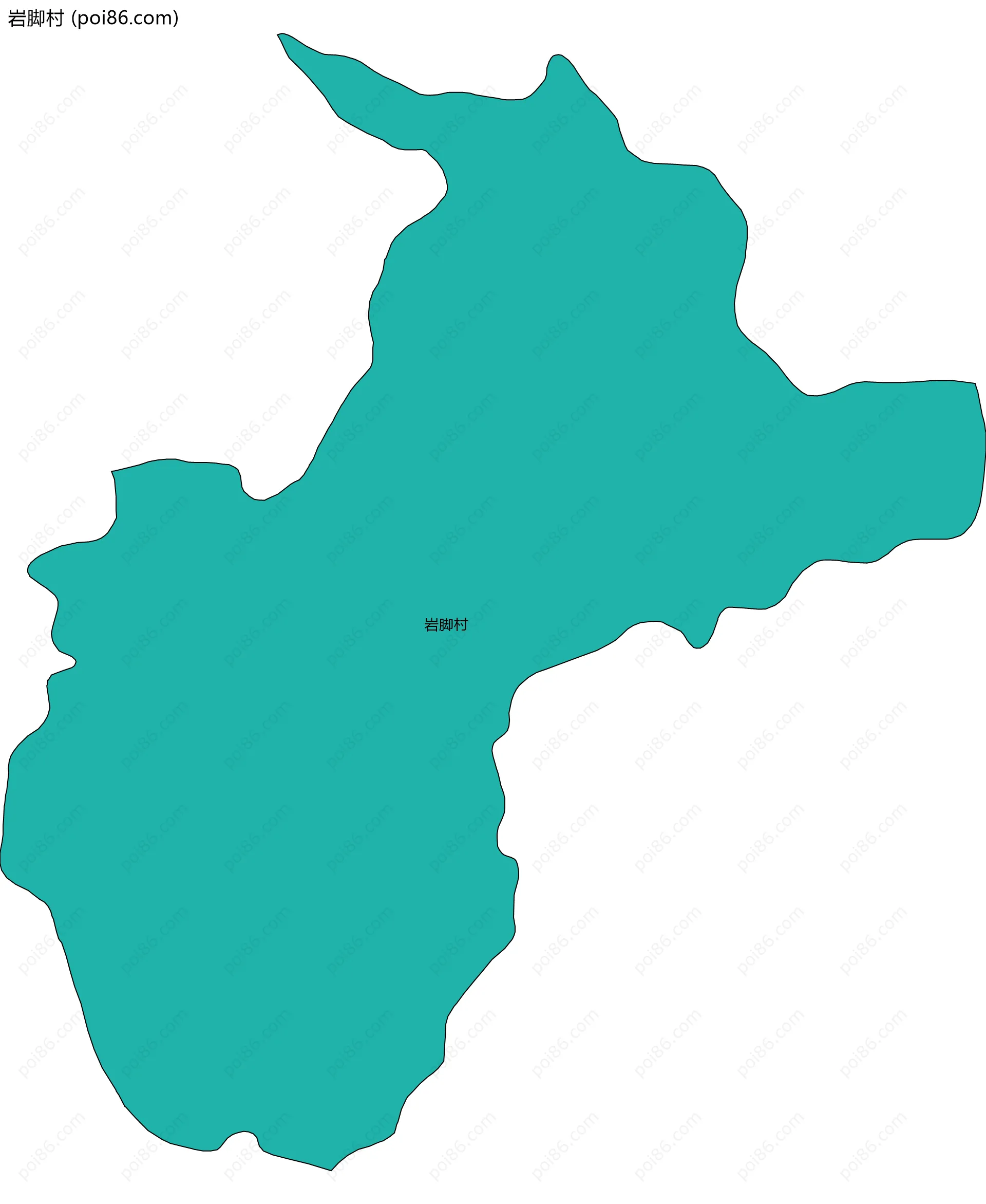岩脚村边界地图