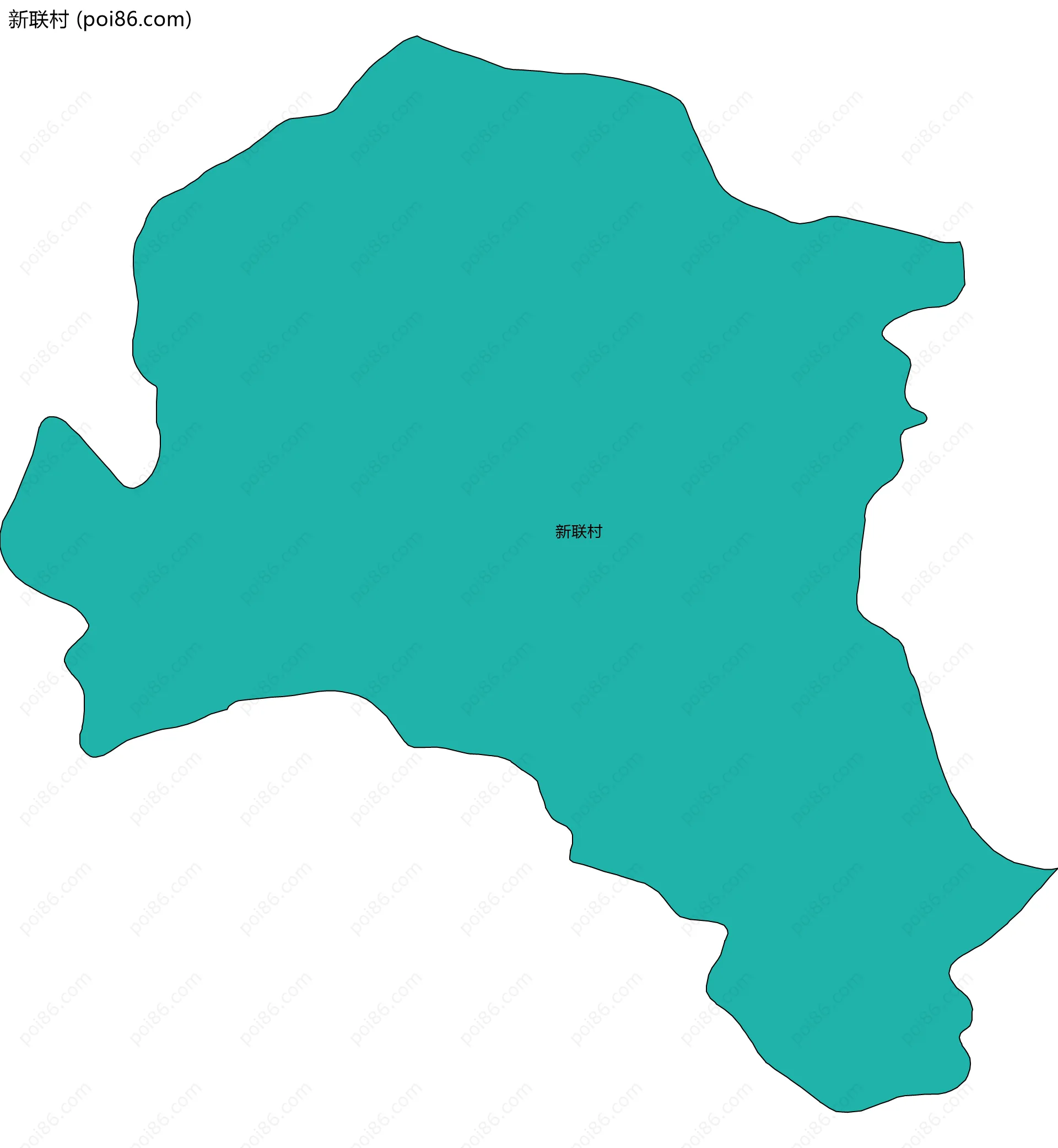 新联村边界地图