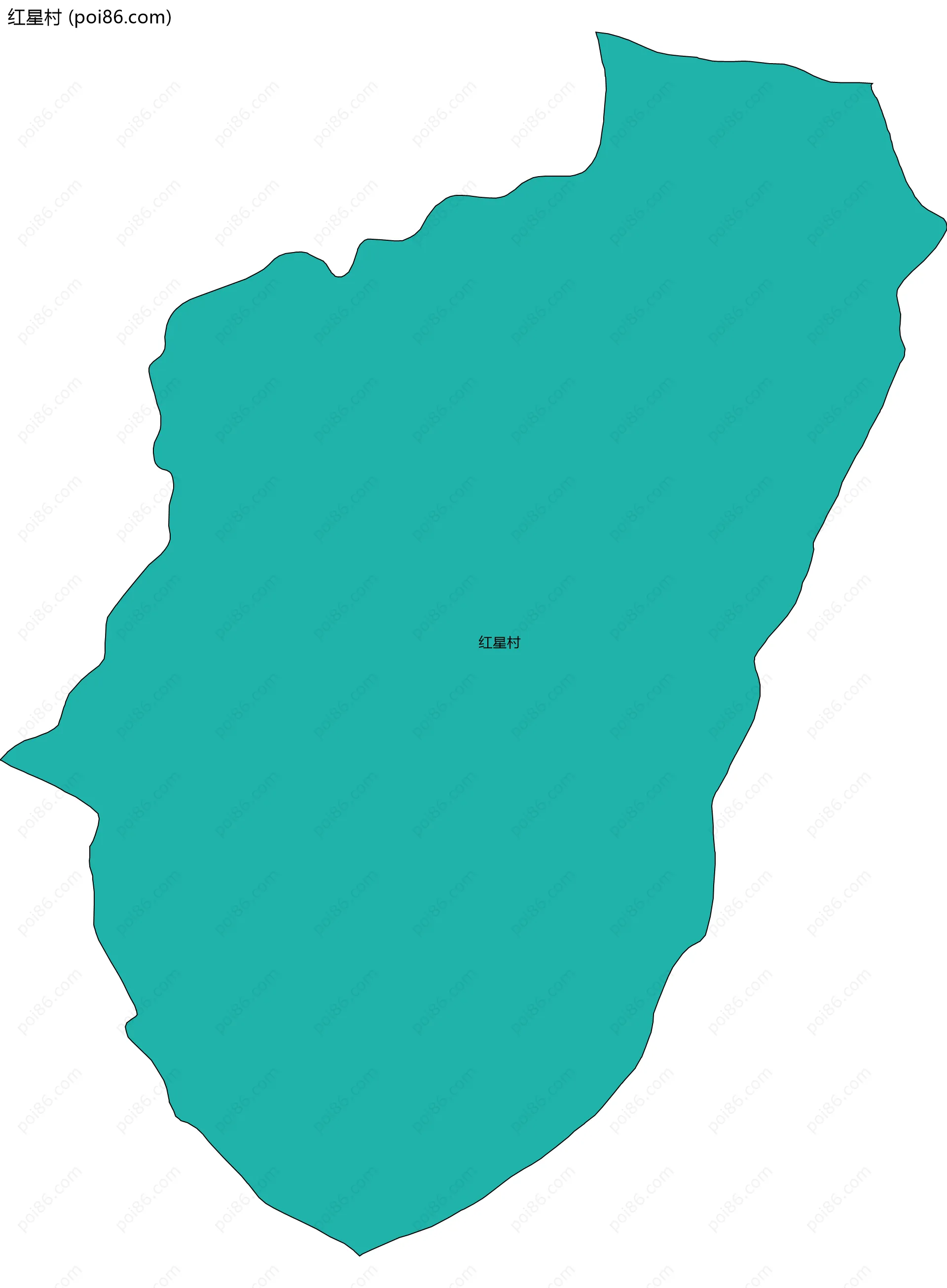 红星村边界地图