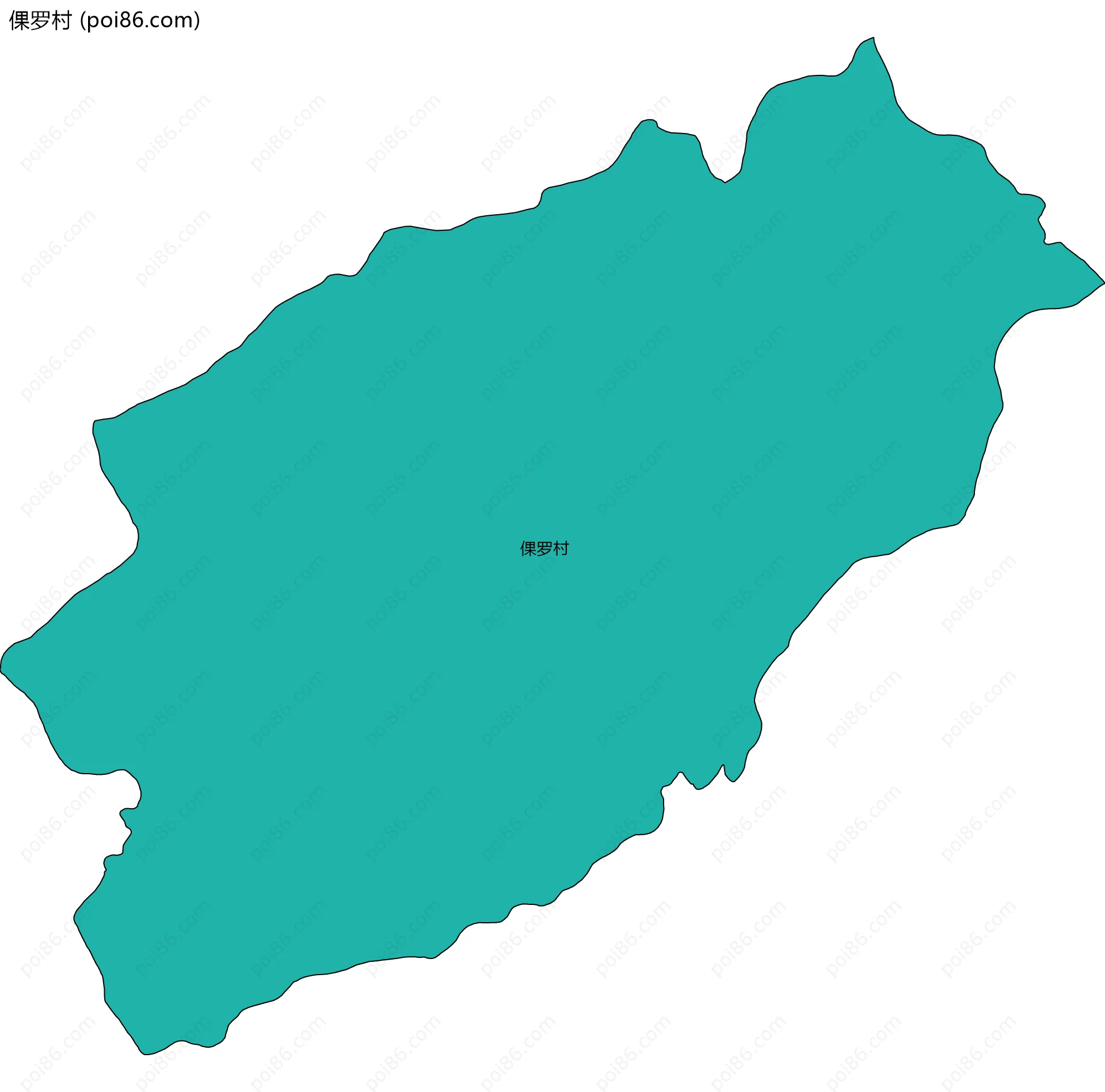 倮罗村边界地图