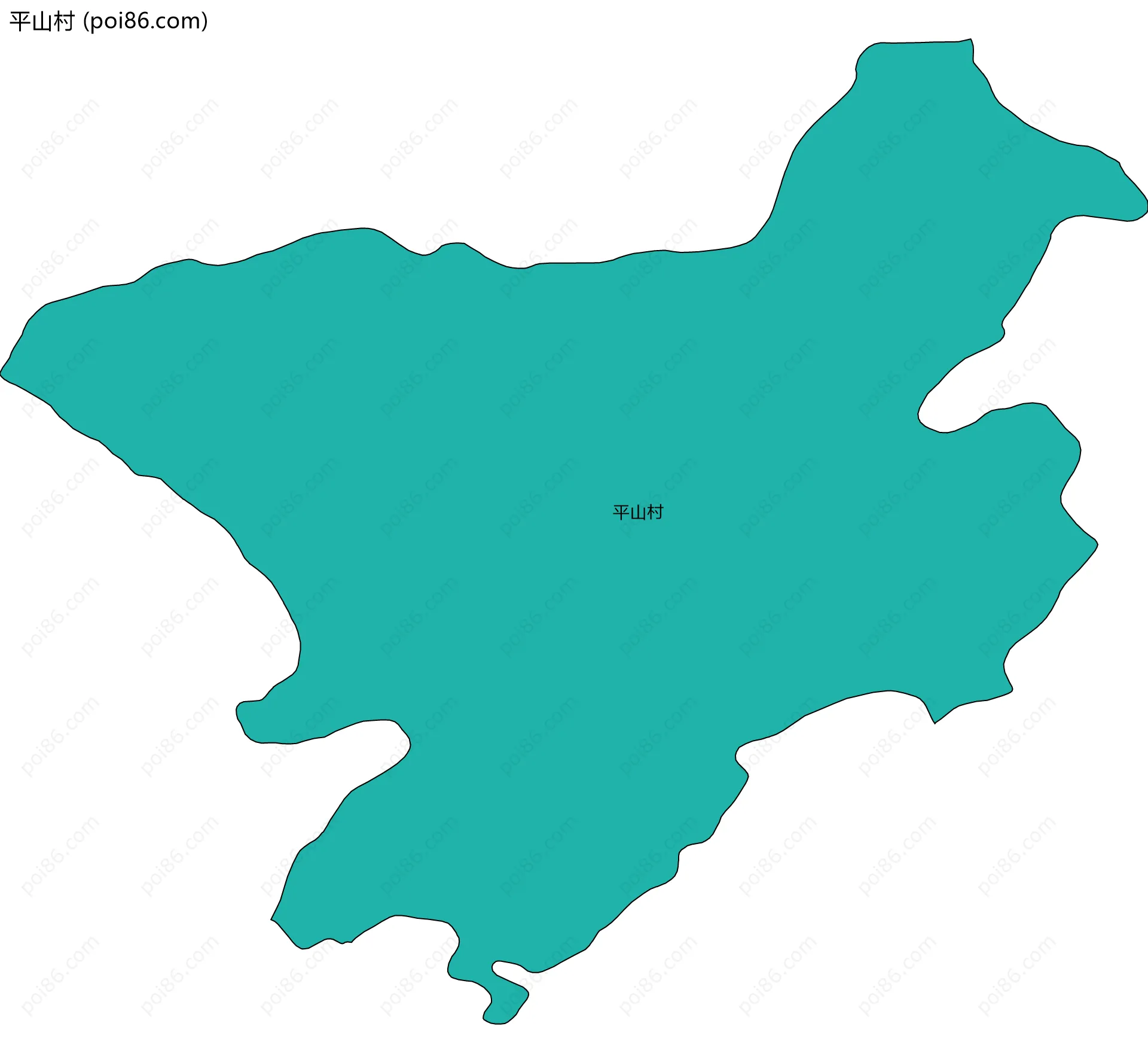 平山村边界地图