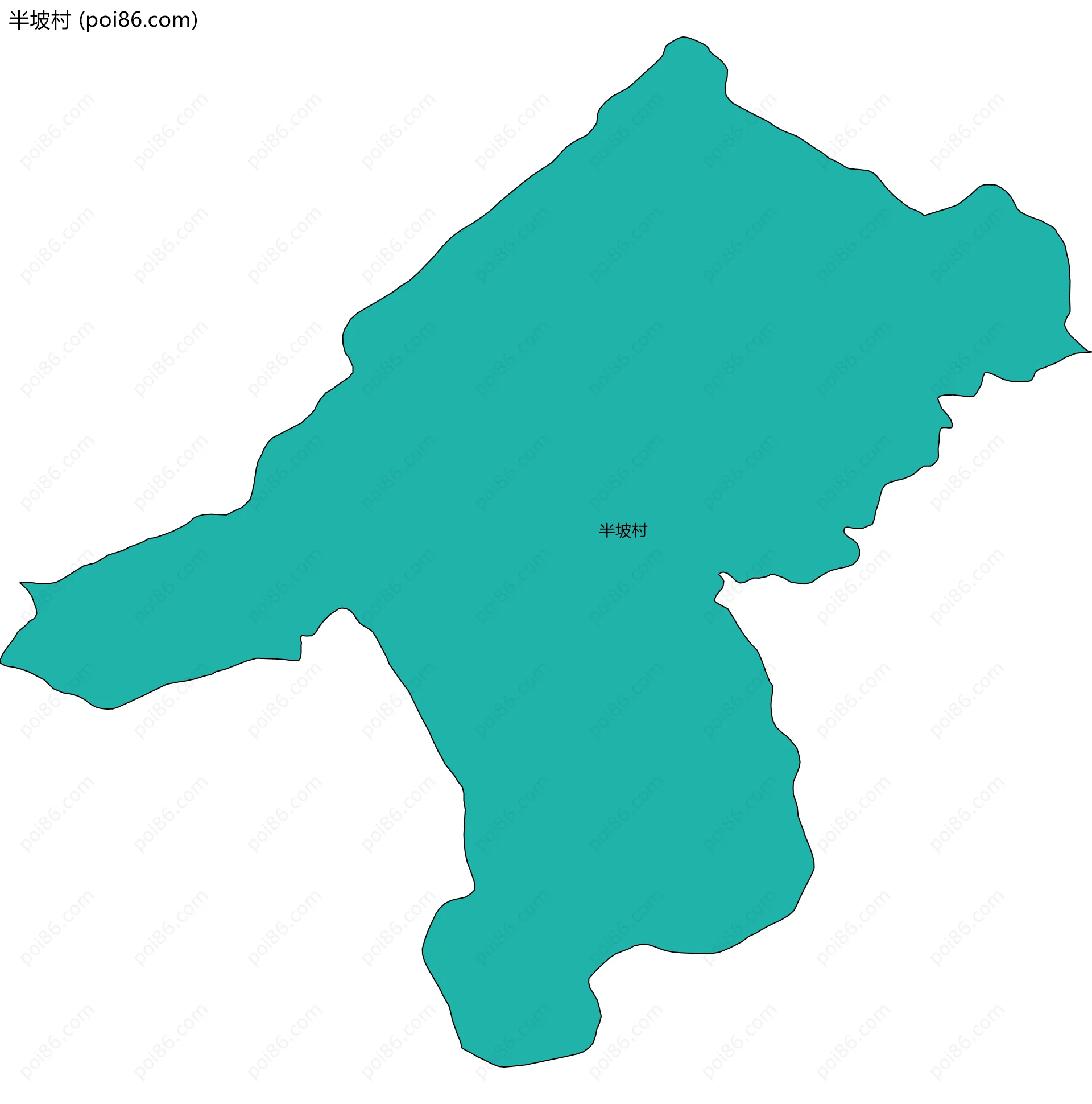 半坡村边界地图