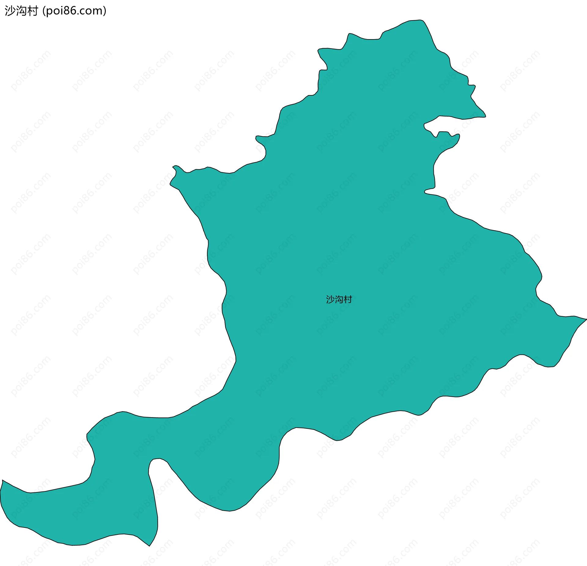 沙沟村边界地图