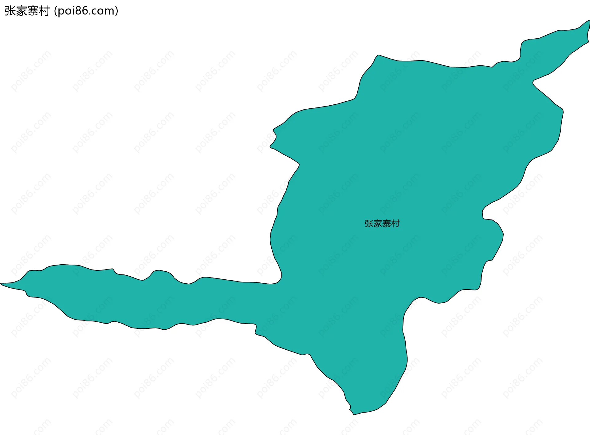 张家寨村边界地图