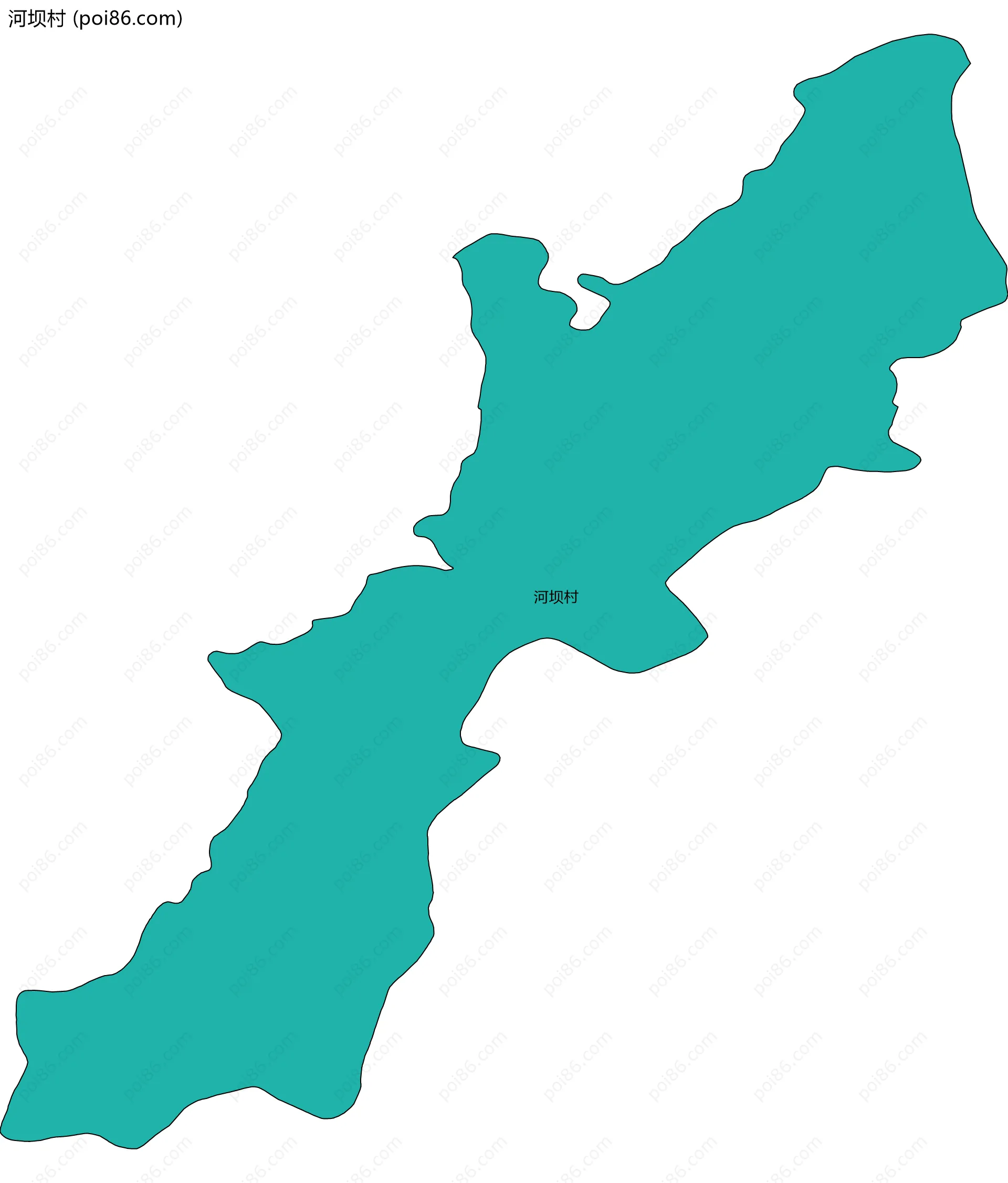 河坝村边界地图