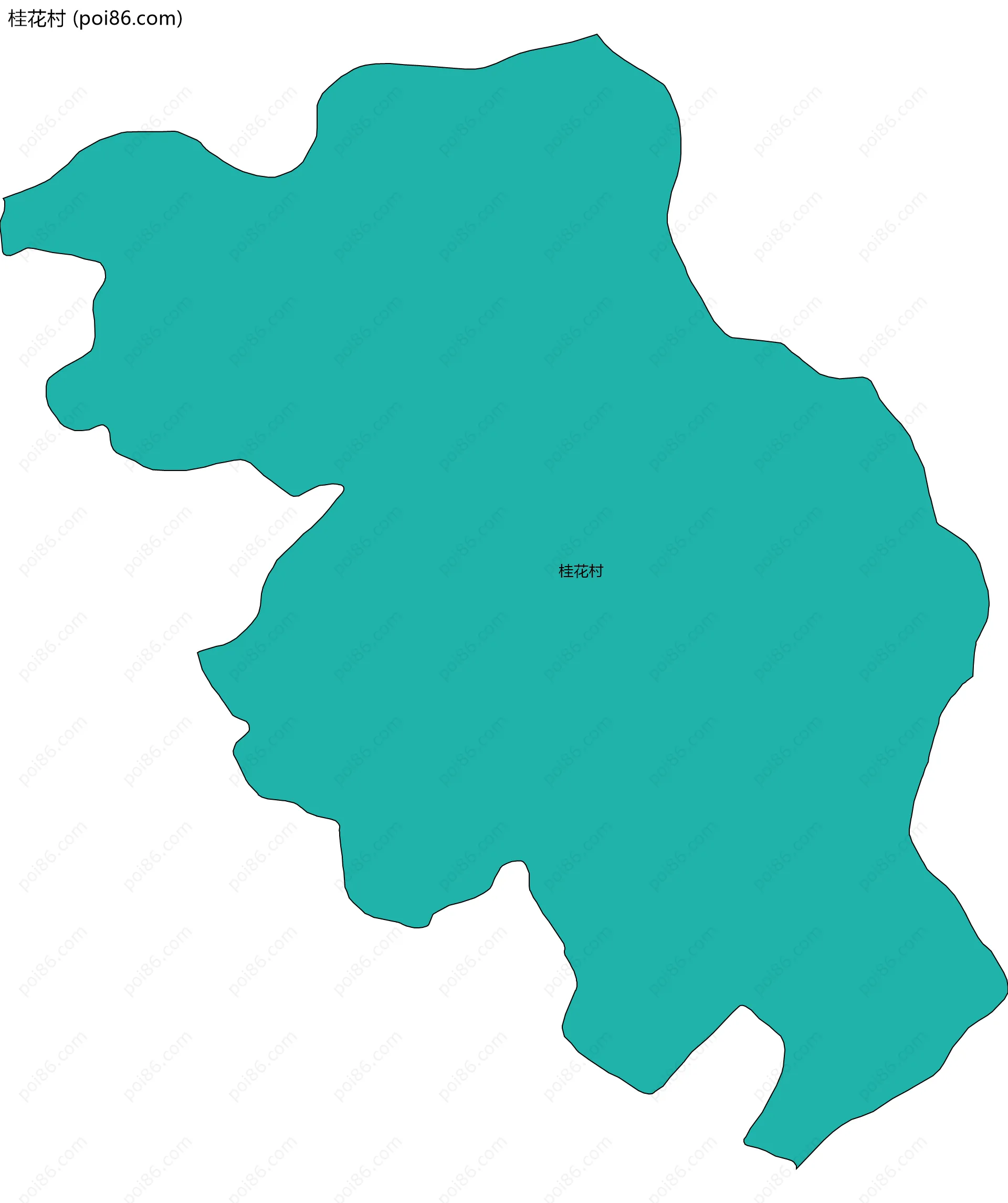 桂花村边界地图