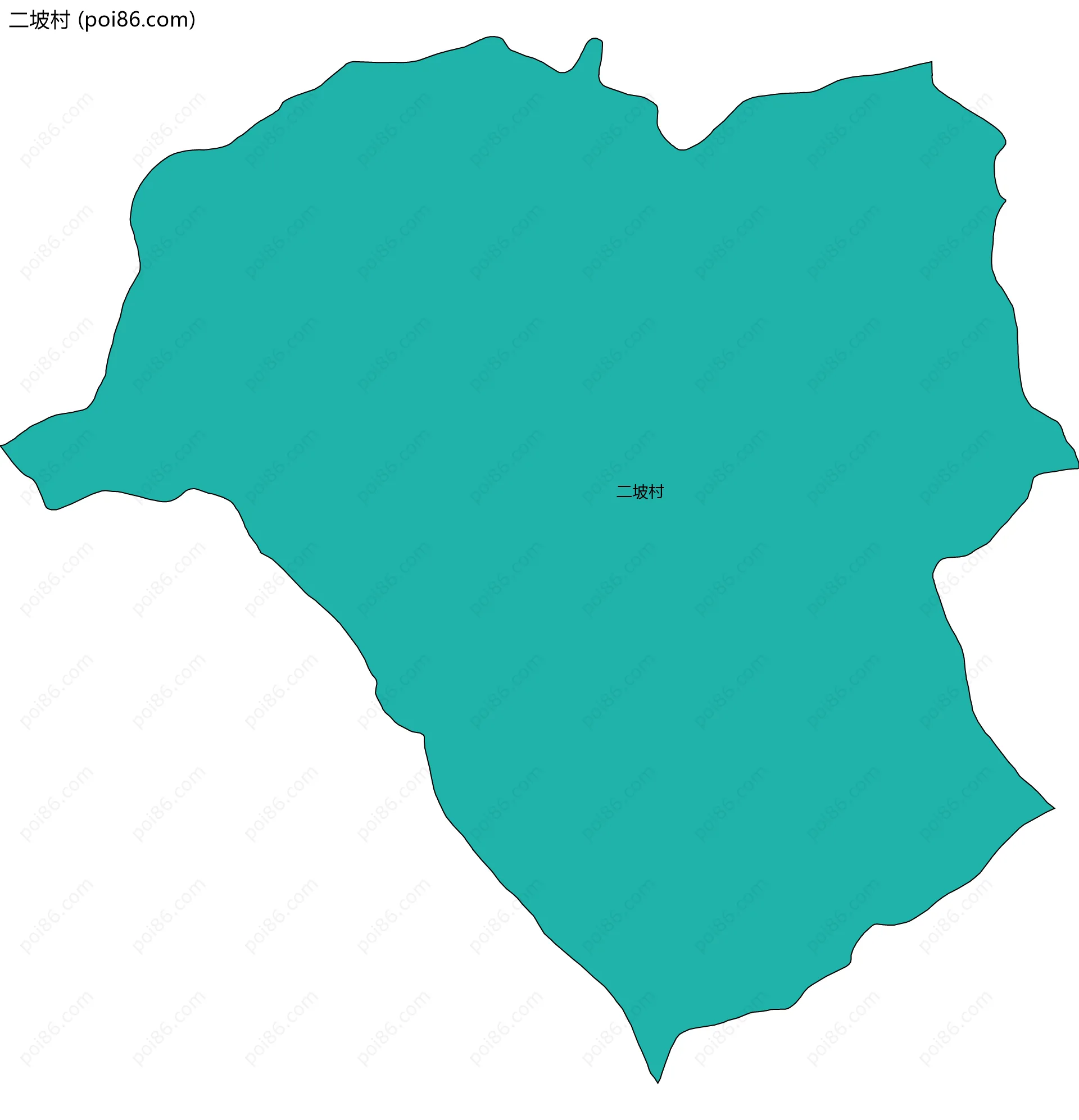 二坡村边界地图
