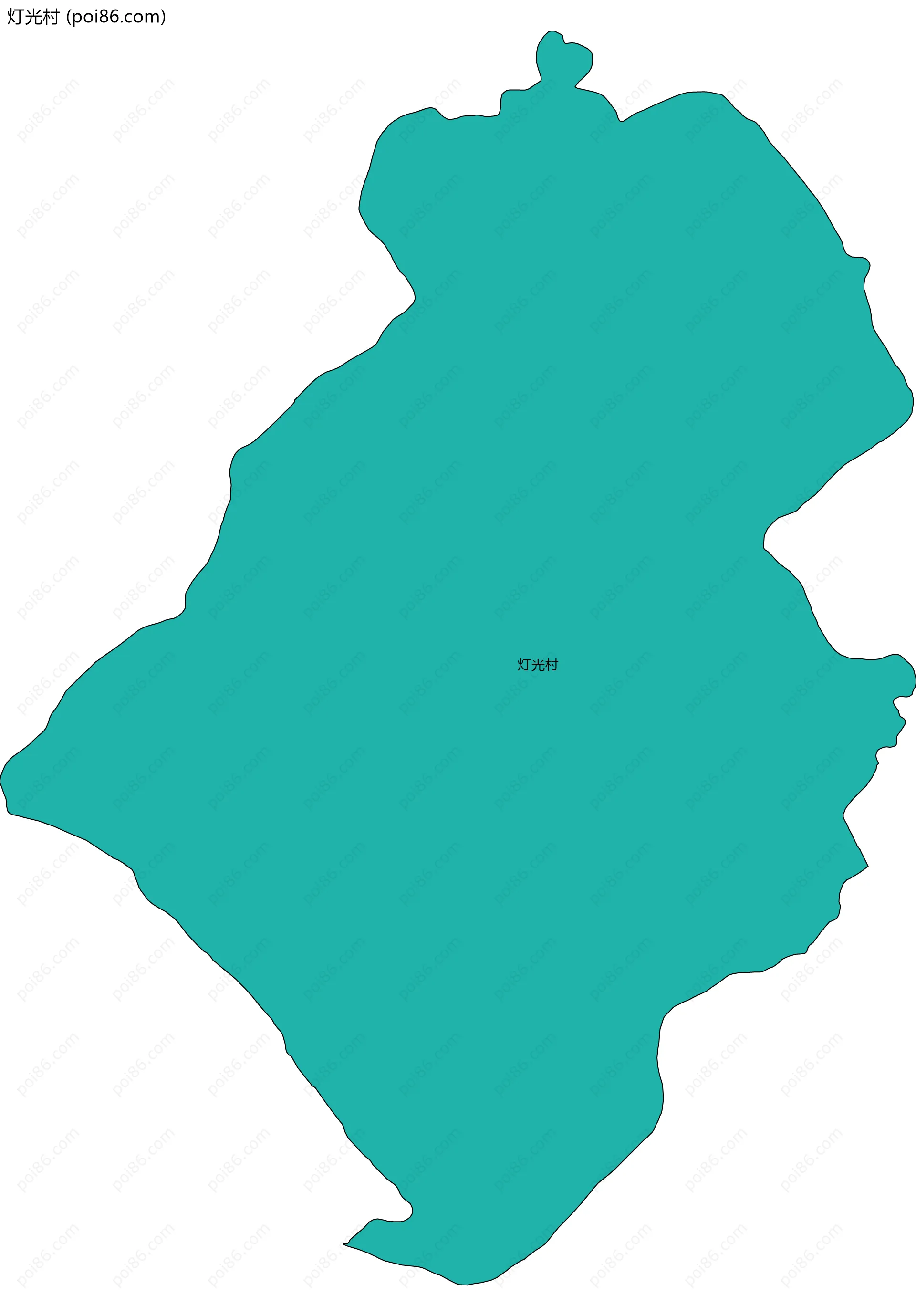 灯光村边界地图