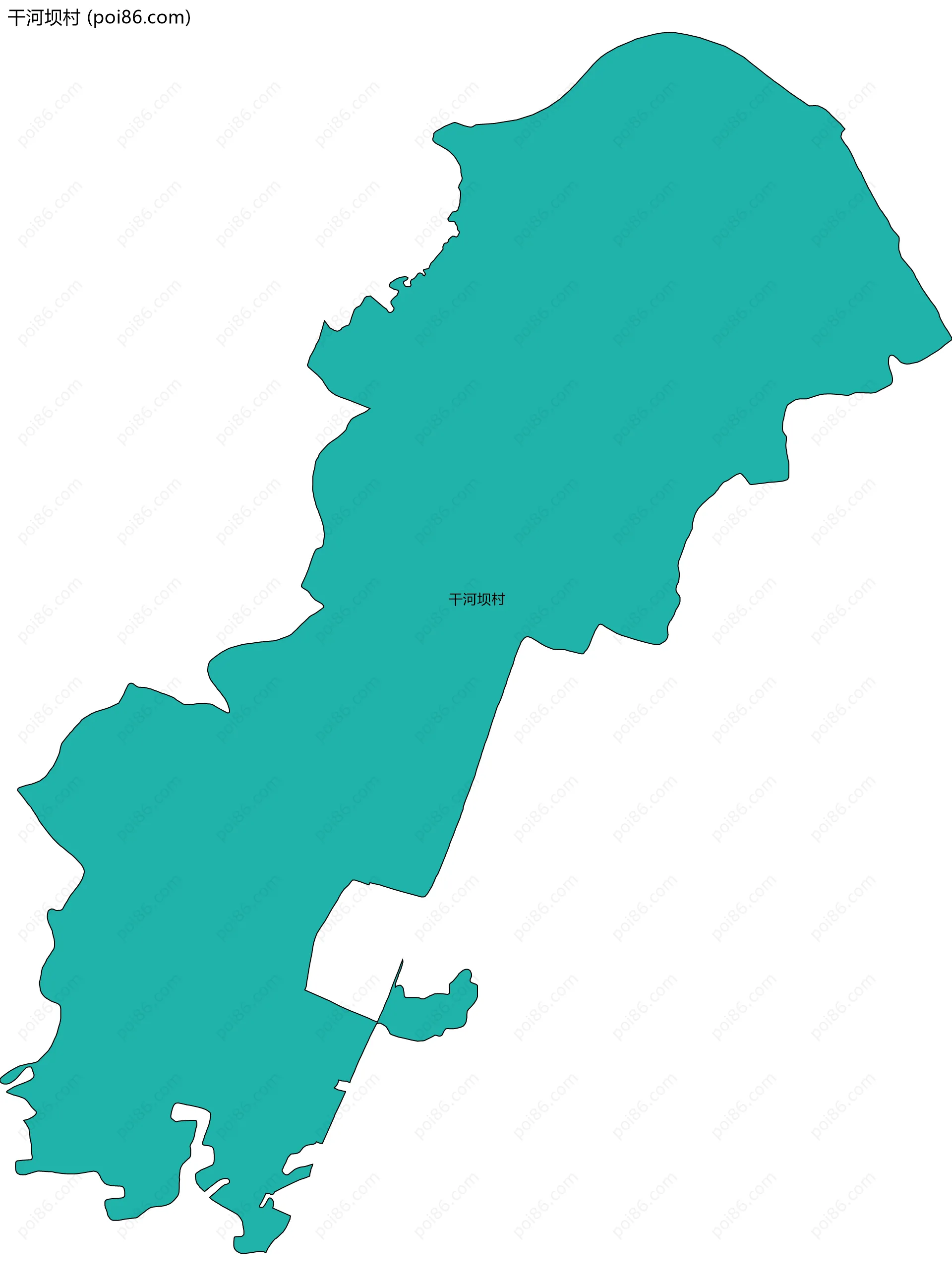 干河坝村边界地图