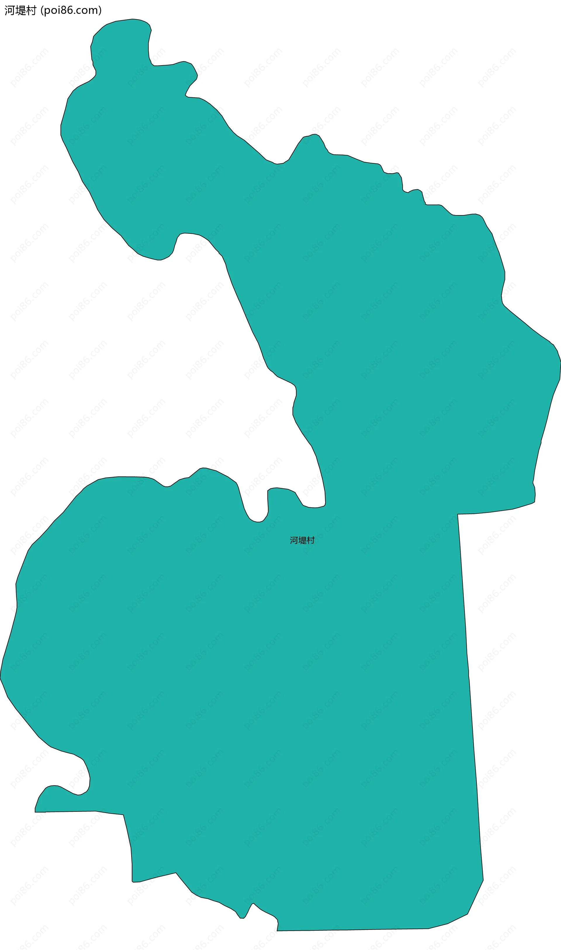 河堤村边界地图