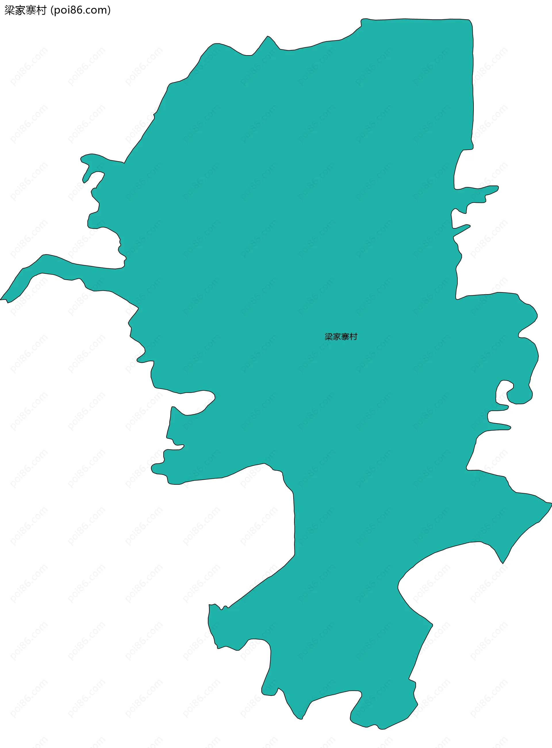 梁家寨村边界地图