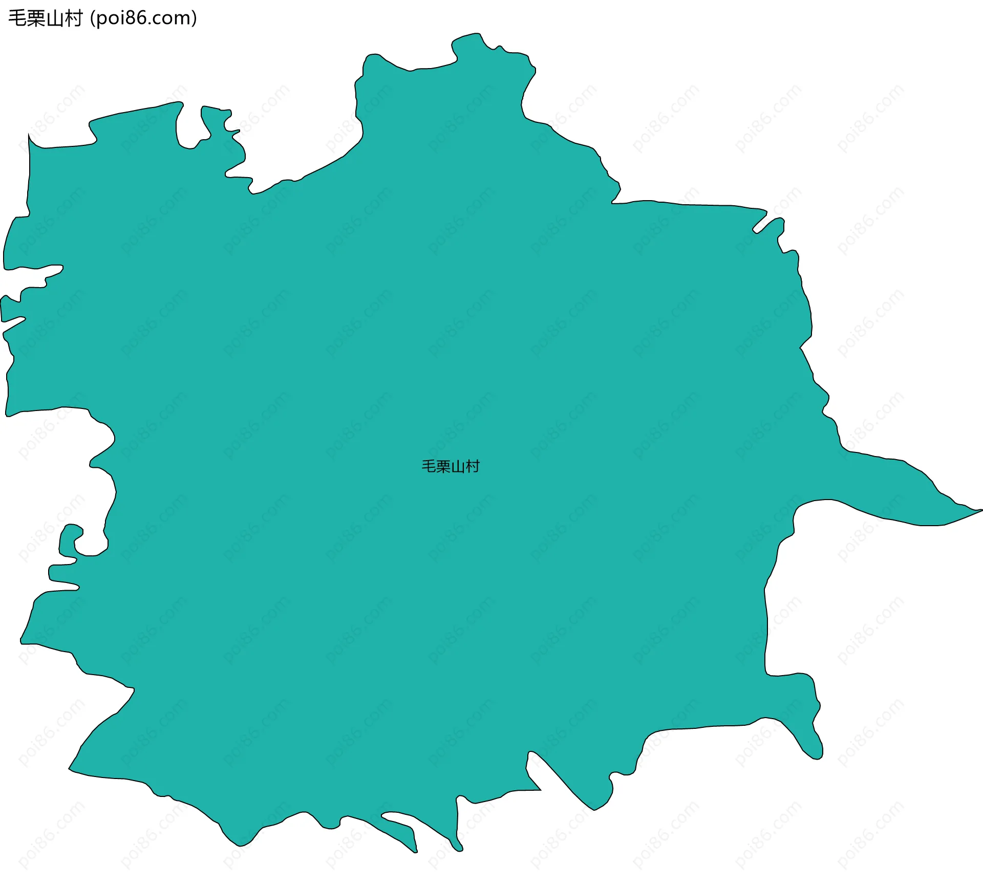 毛栗山村边界地图