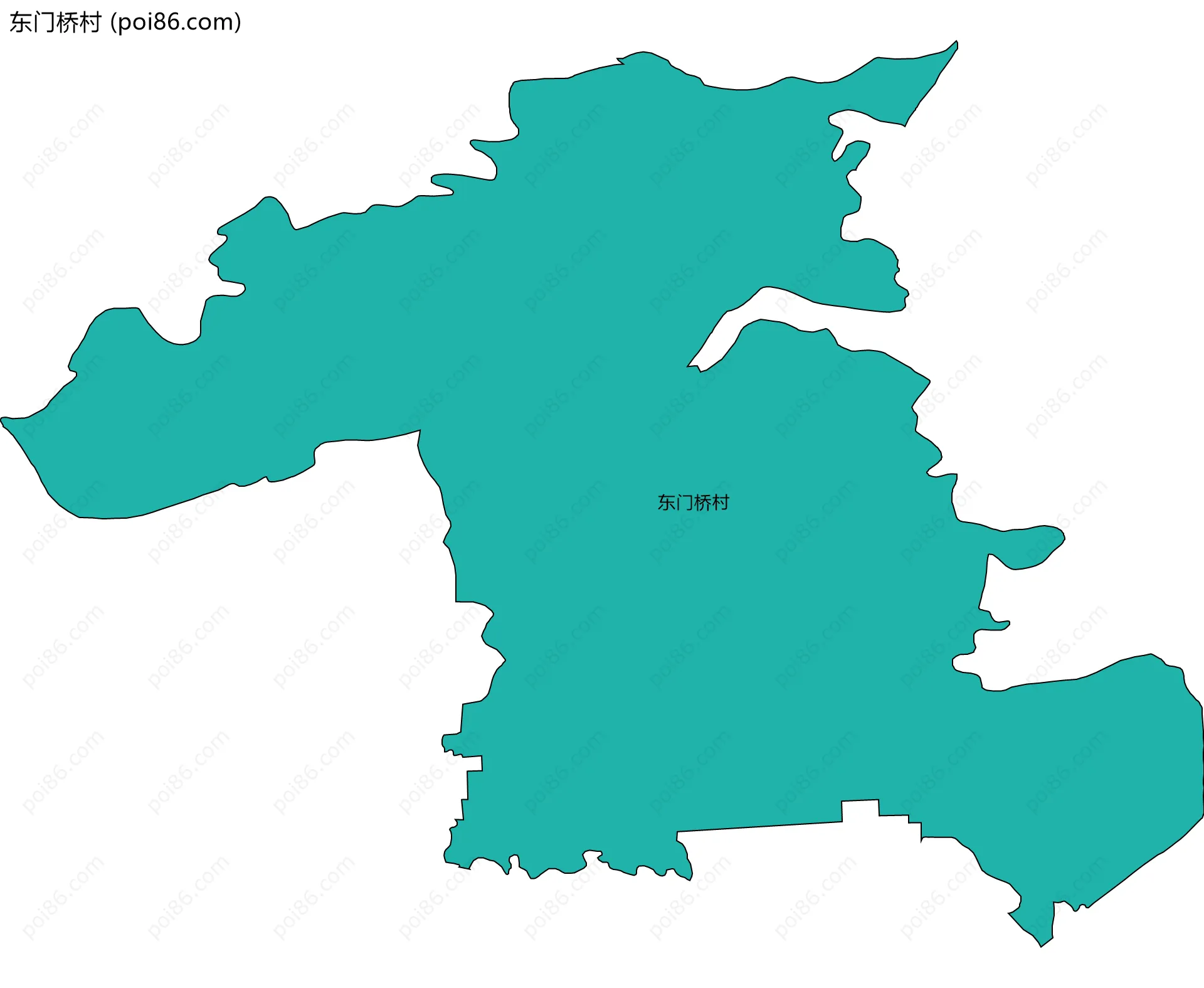 东门桥村边界地图