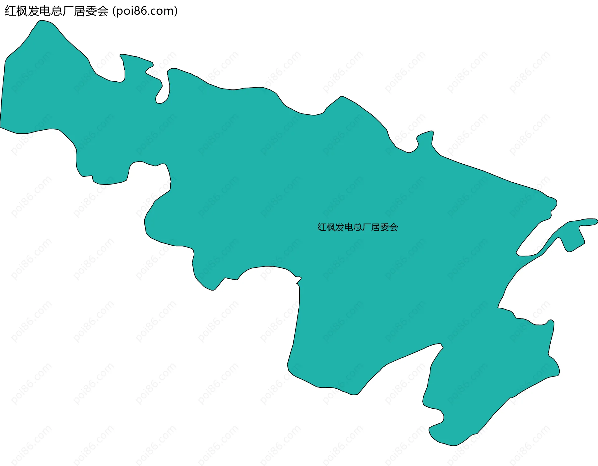 红枫发电总厂居委会边界地图