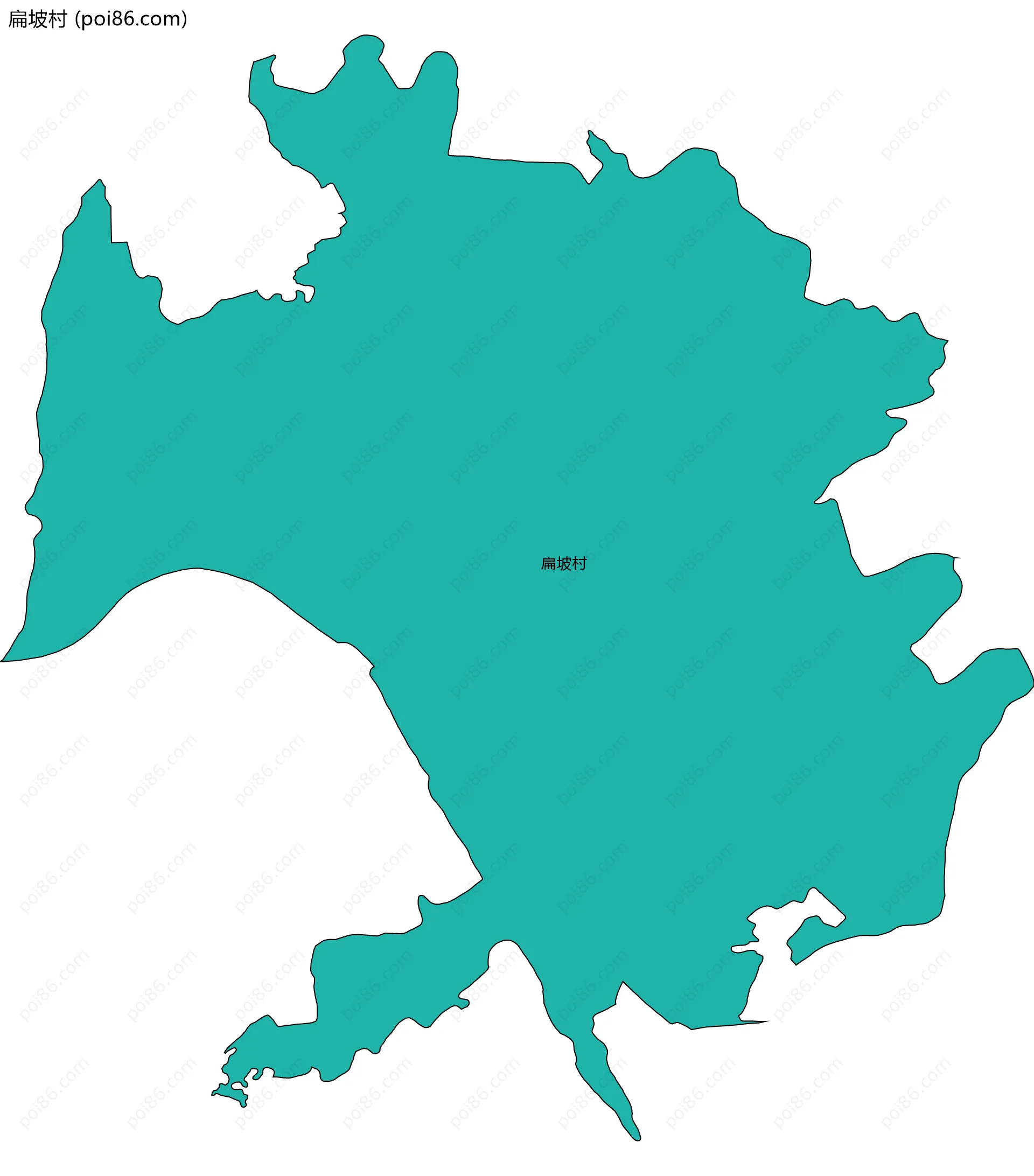 扁坡村边界地图