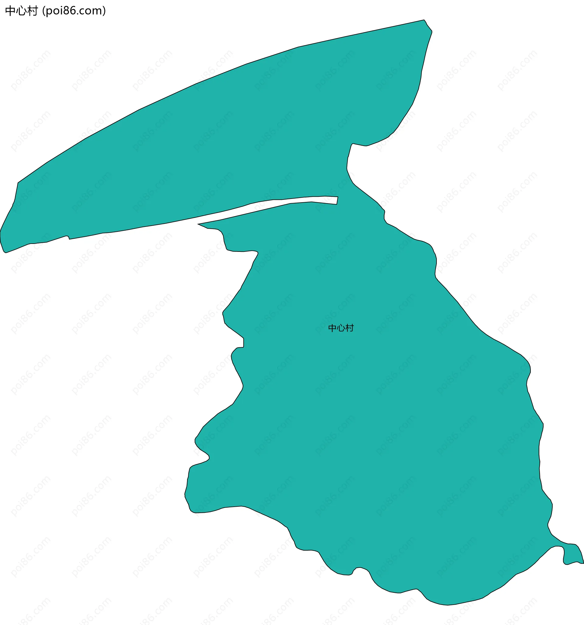 中心村边界地图