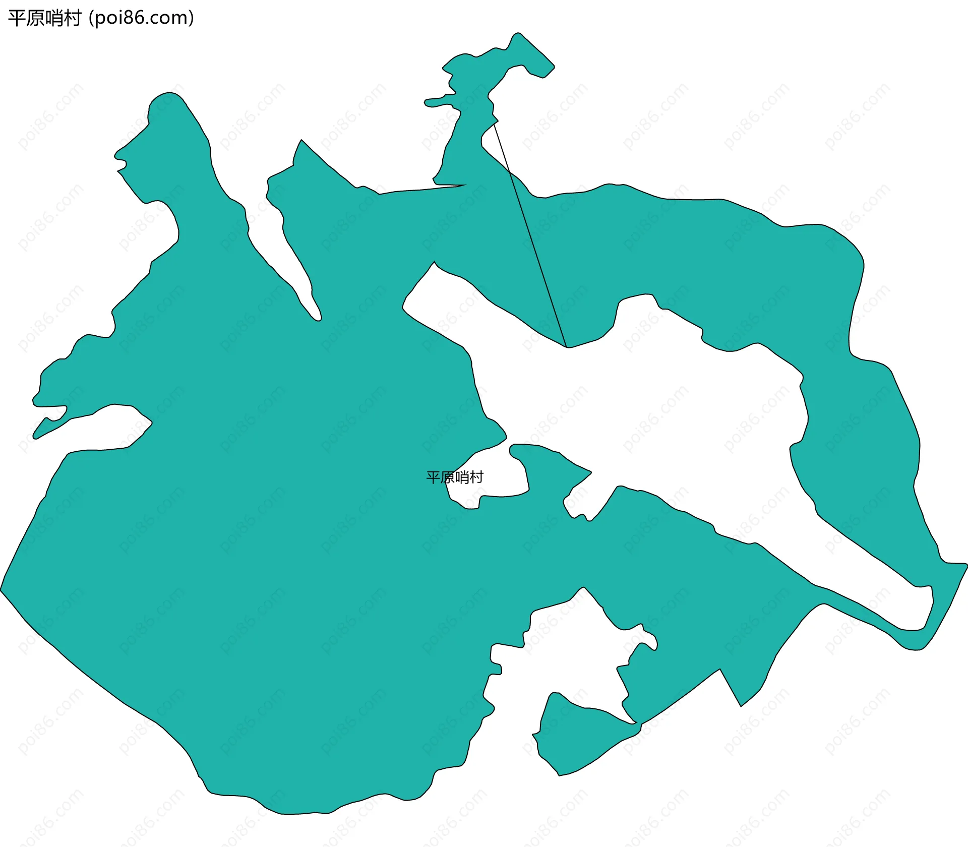 平原哨村边界地图