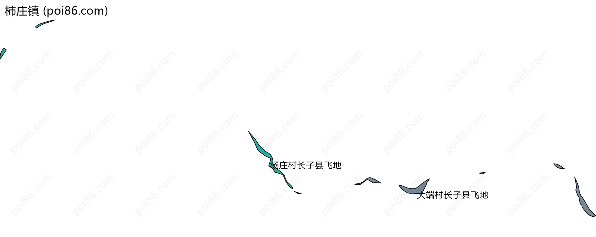 柿庄镇边界地图(五级行政区划)