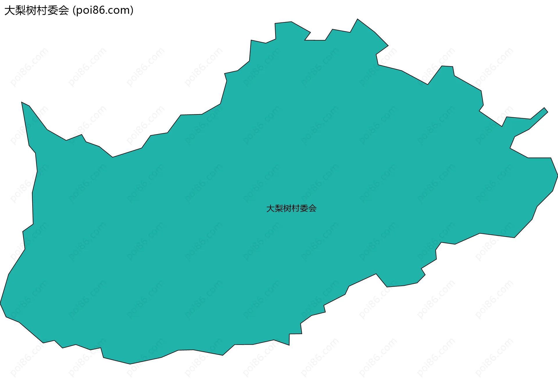 大梨树村委会边界地图