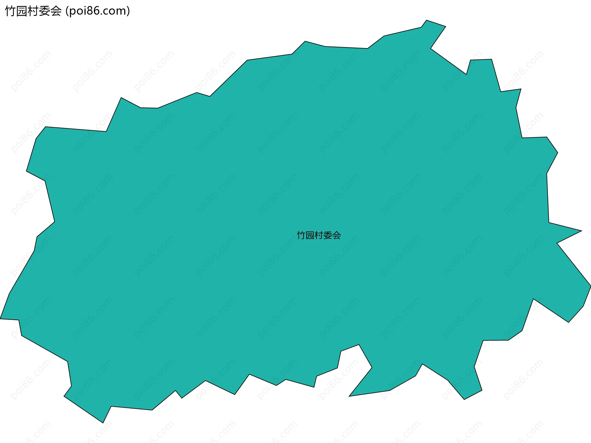 竹园村委会边界地图
