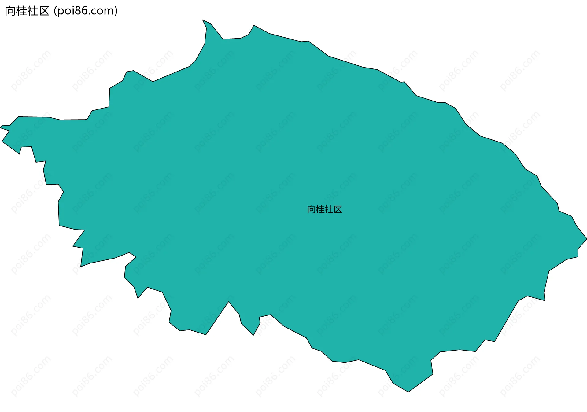向桂社区边界地图