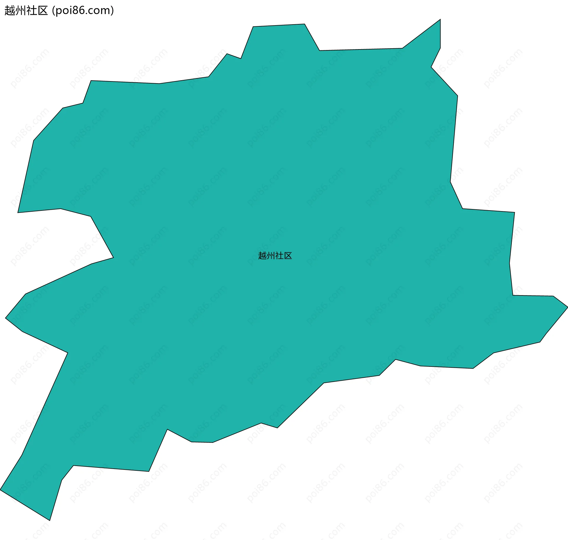 越州社区边界地图