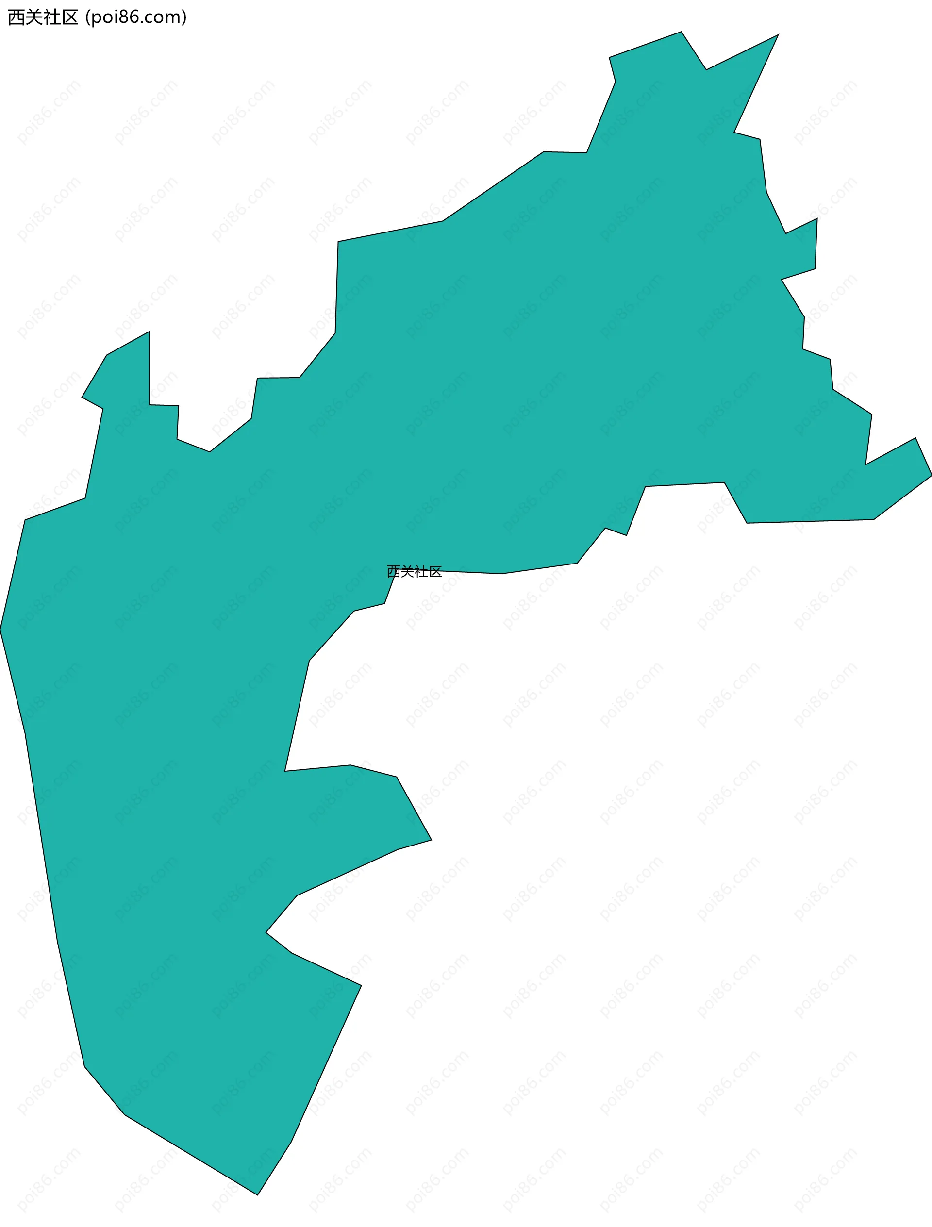 西关社区边界地图