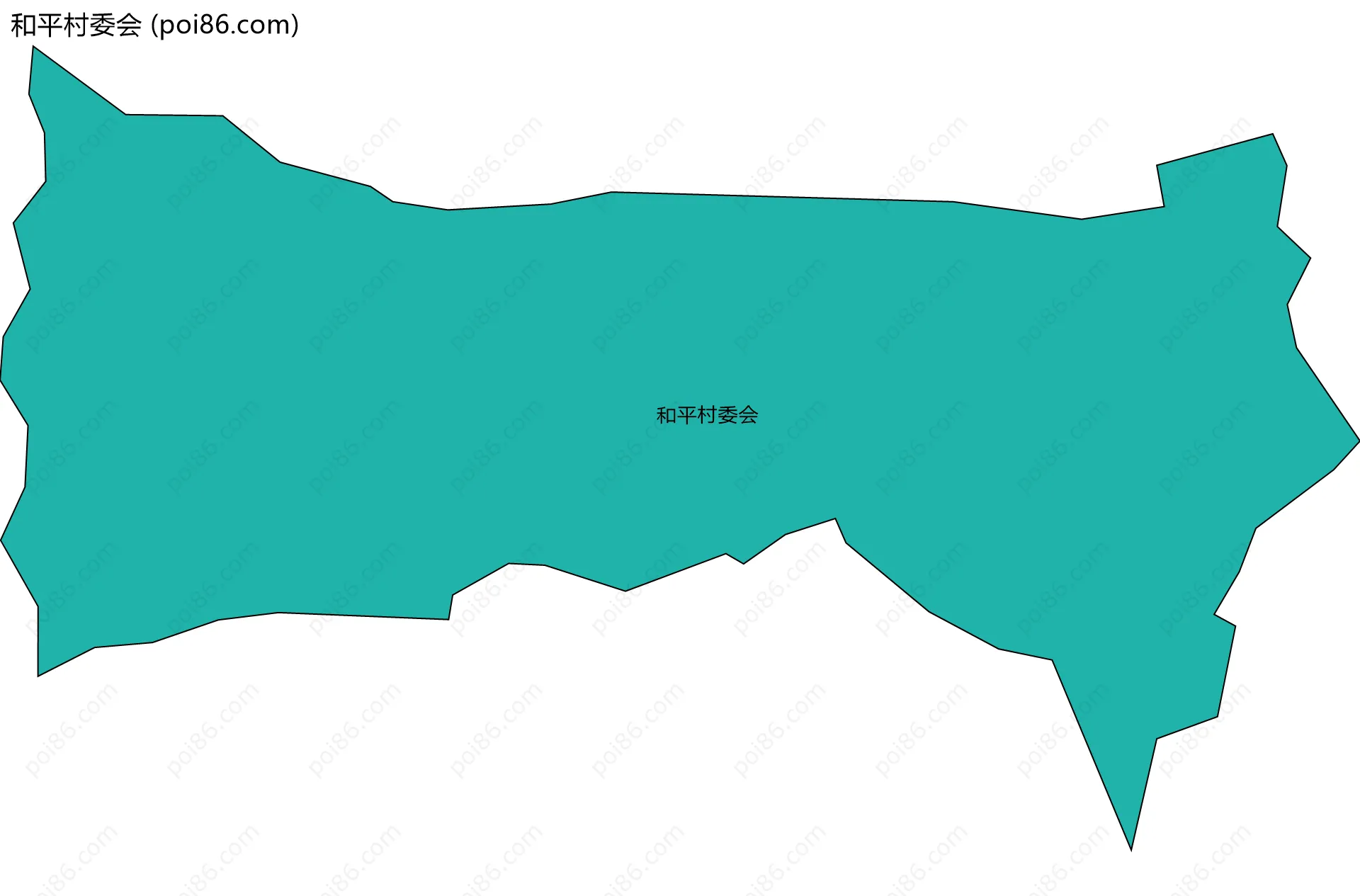 和平村委会边界地图