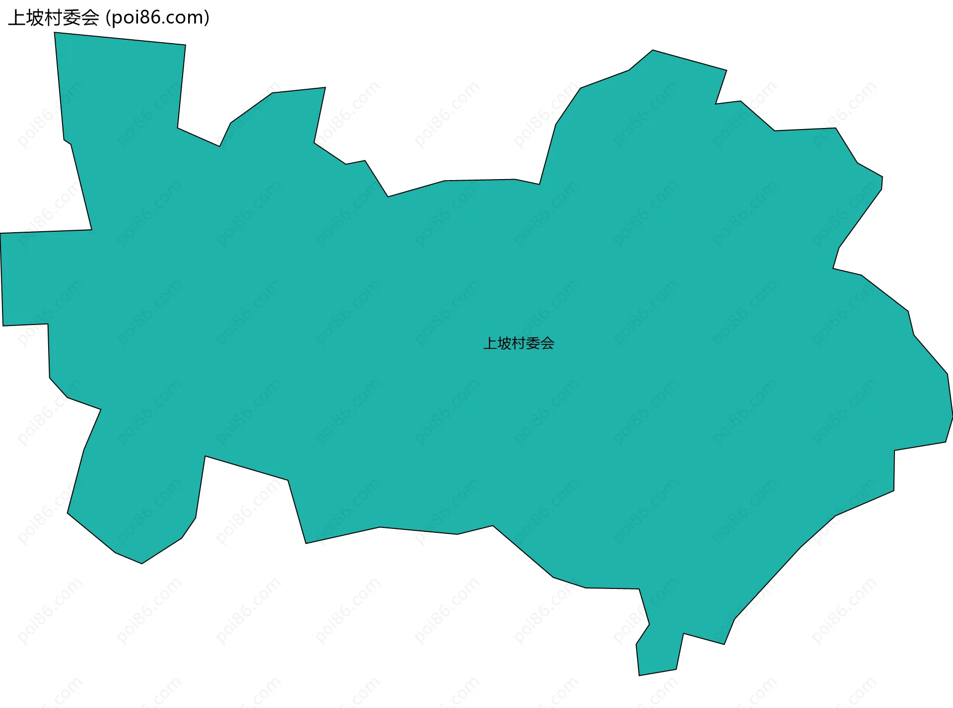 上坡村委会边界地图