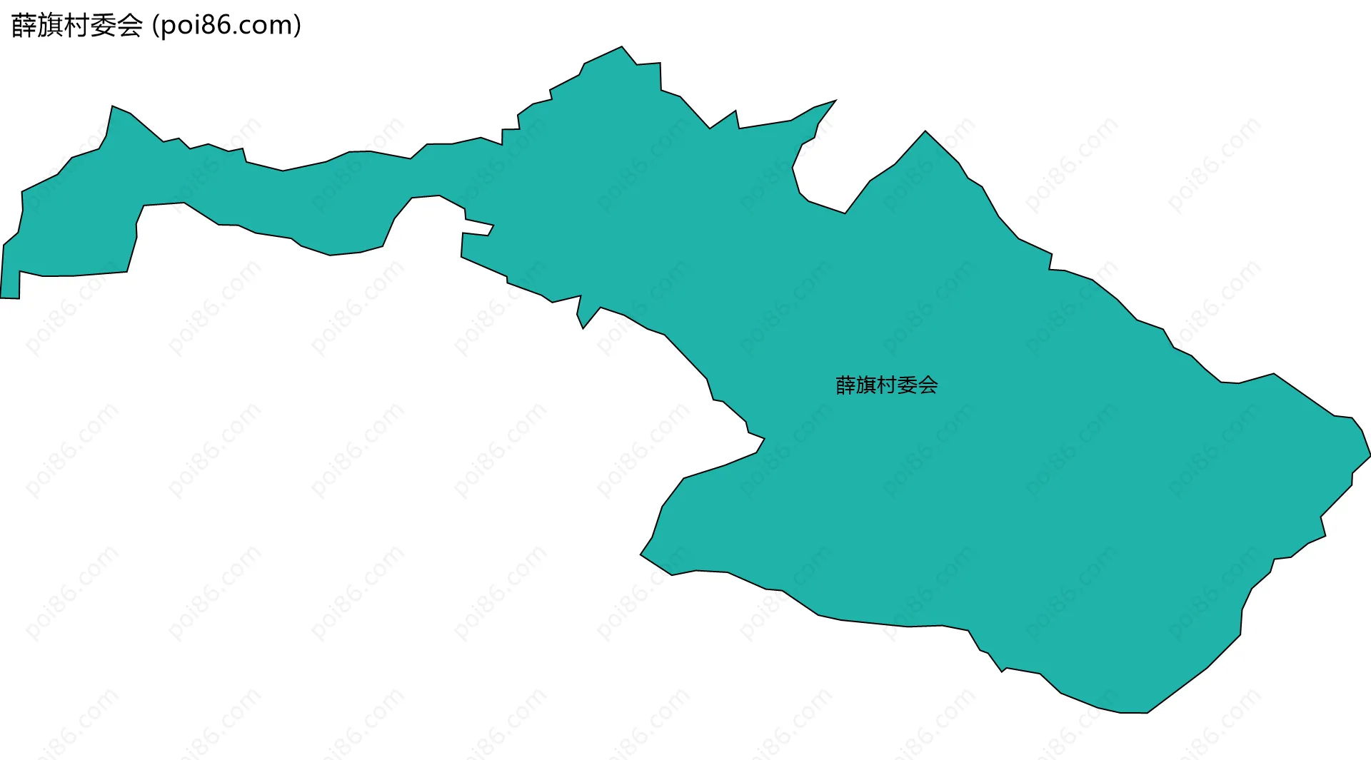 薛旗村委会边界地图