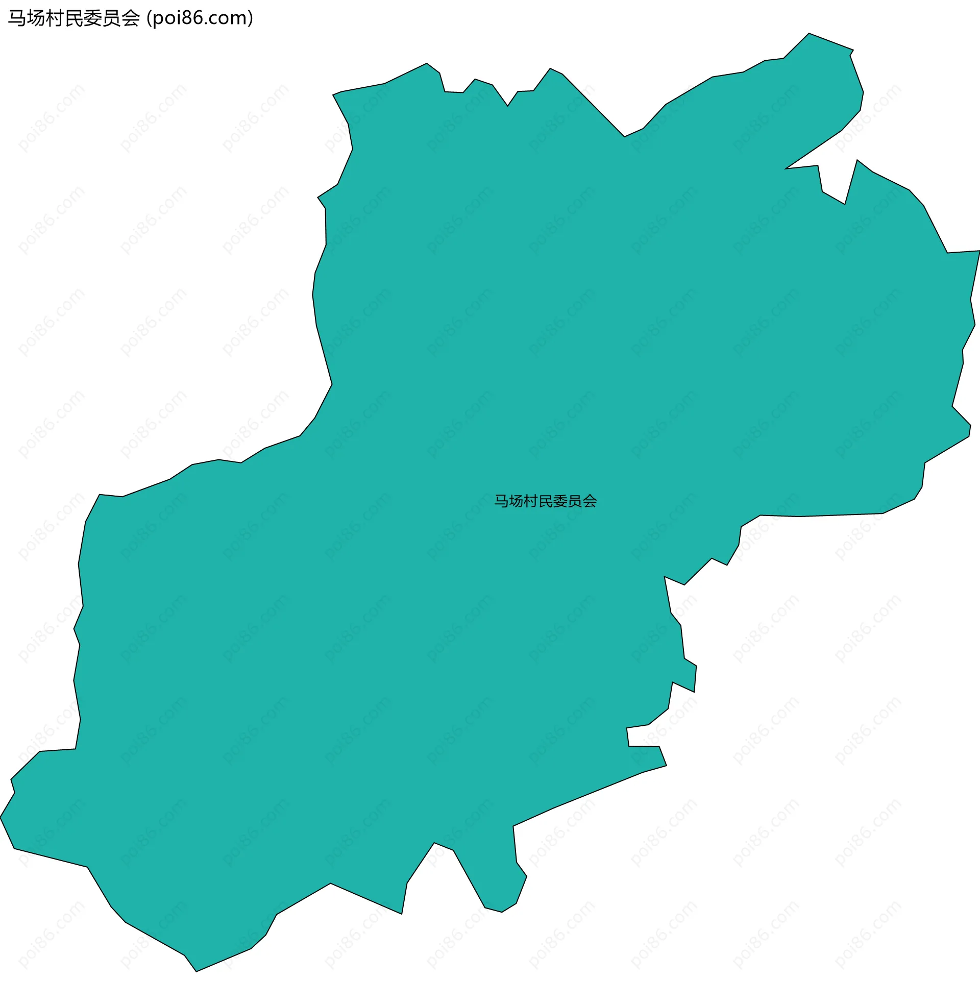 马场村民委员会边界地图