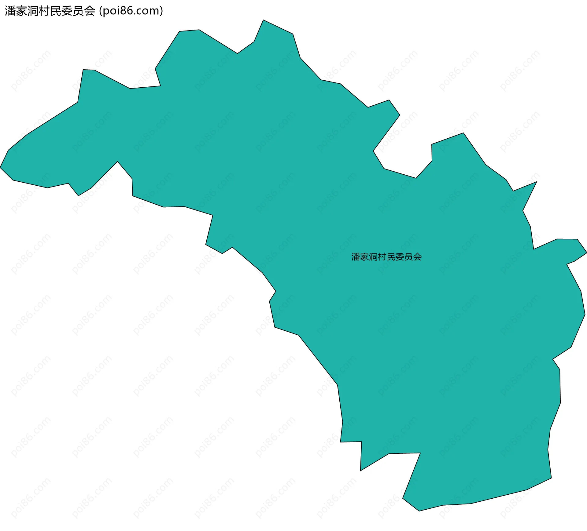 潘家洞村民委员会边界地图