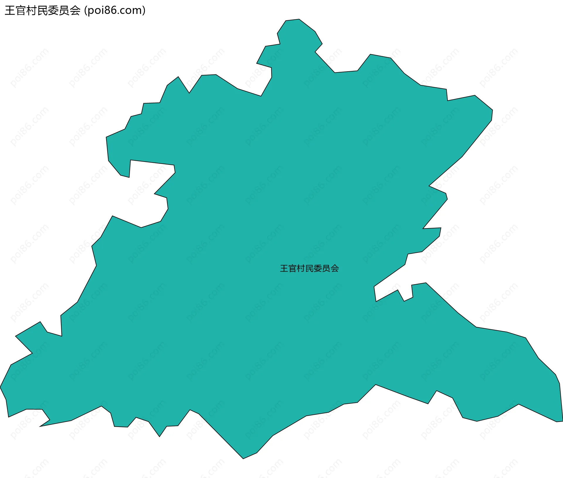 王官村民委员会边界地图