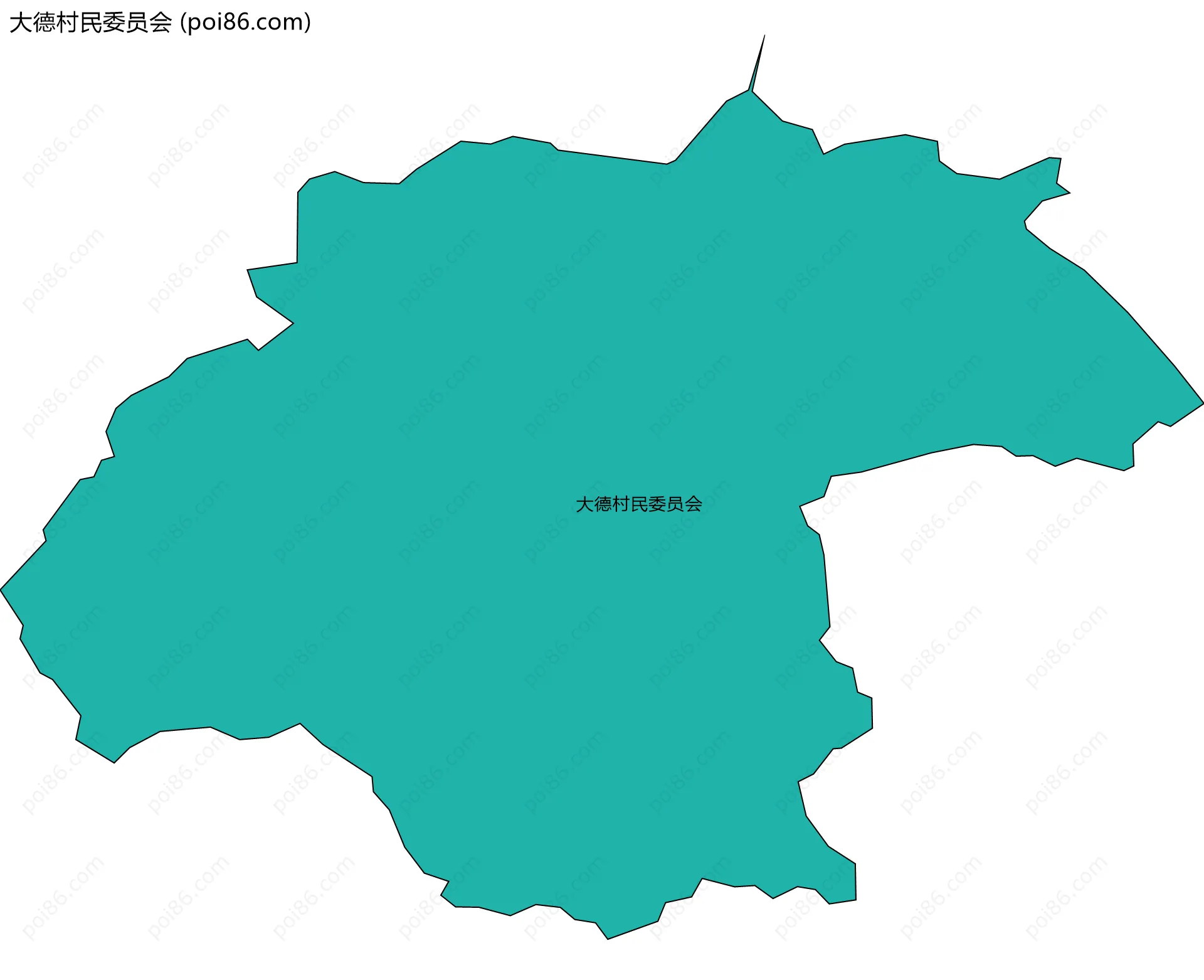 大德村民委员会边界地图