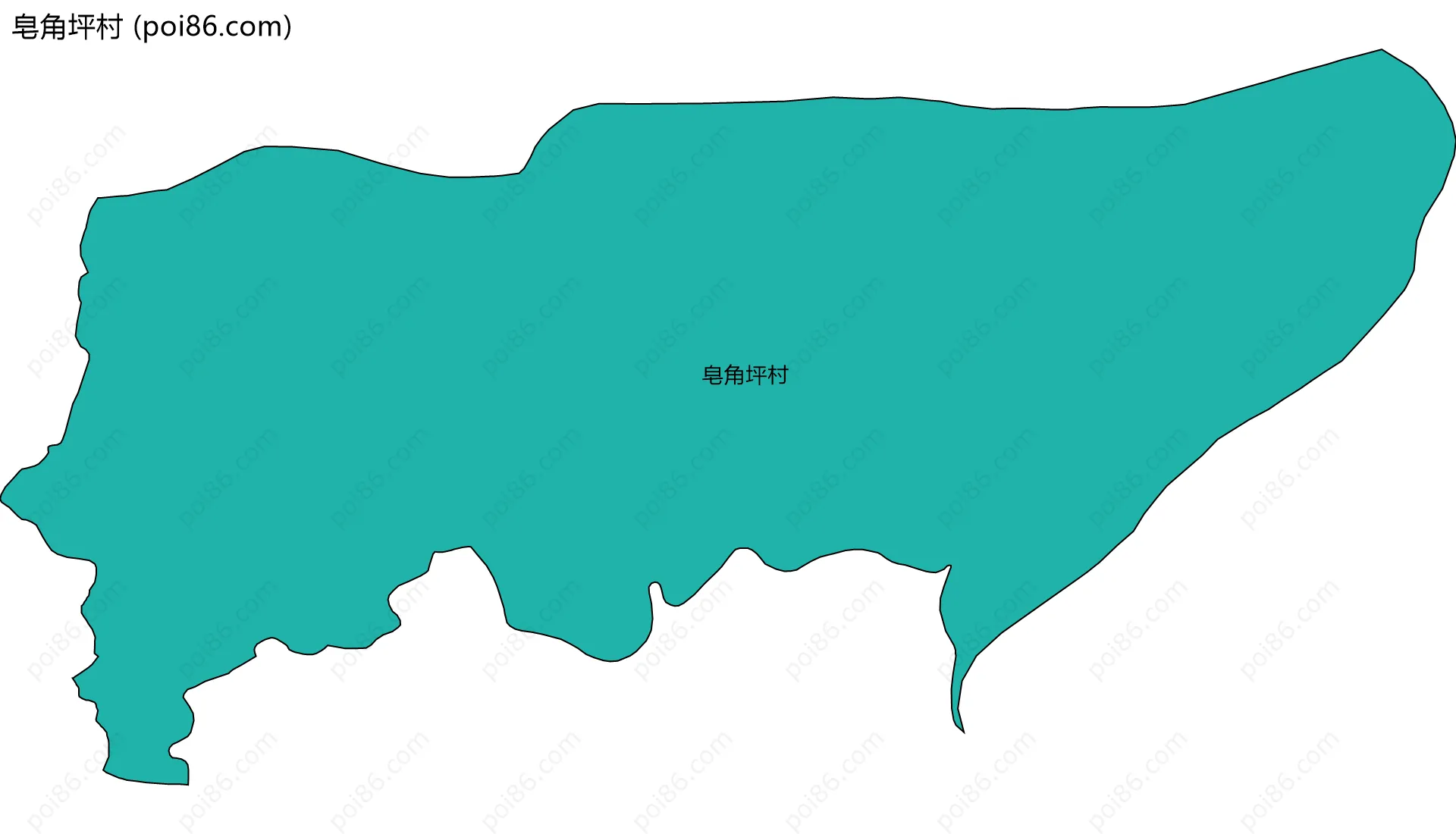 皂角坪村边界地图