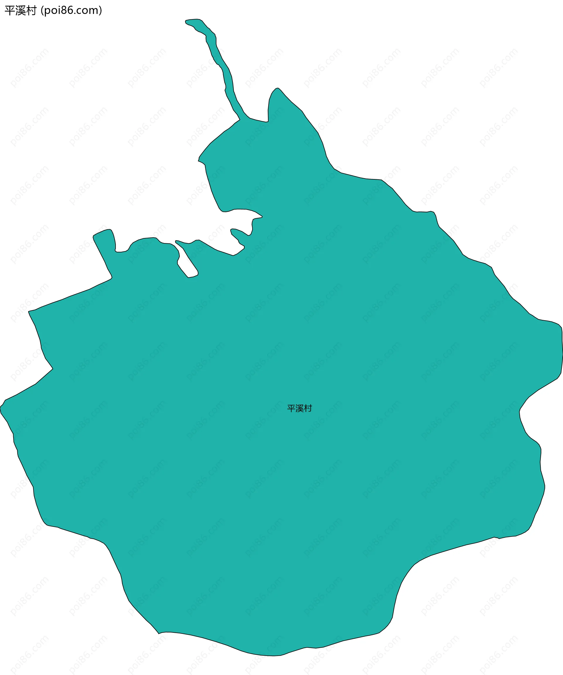 平溪村边界地图