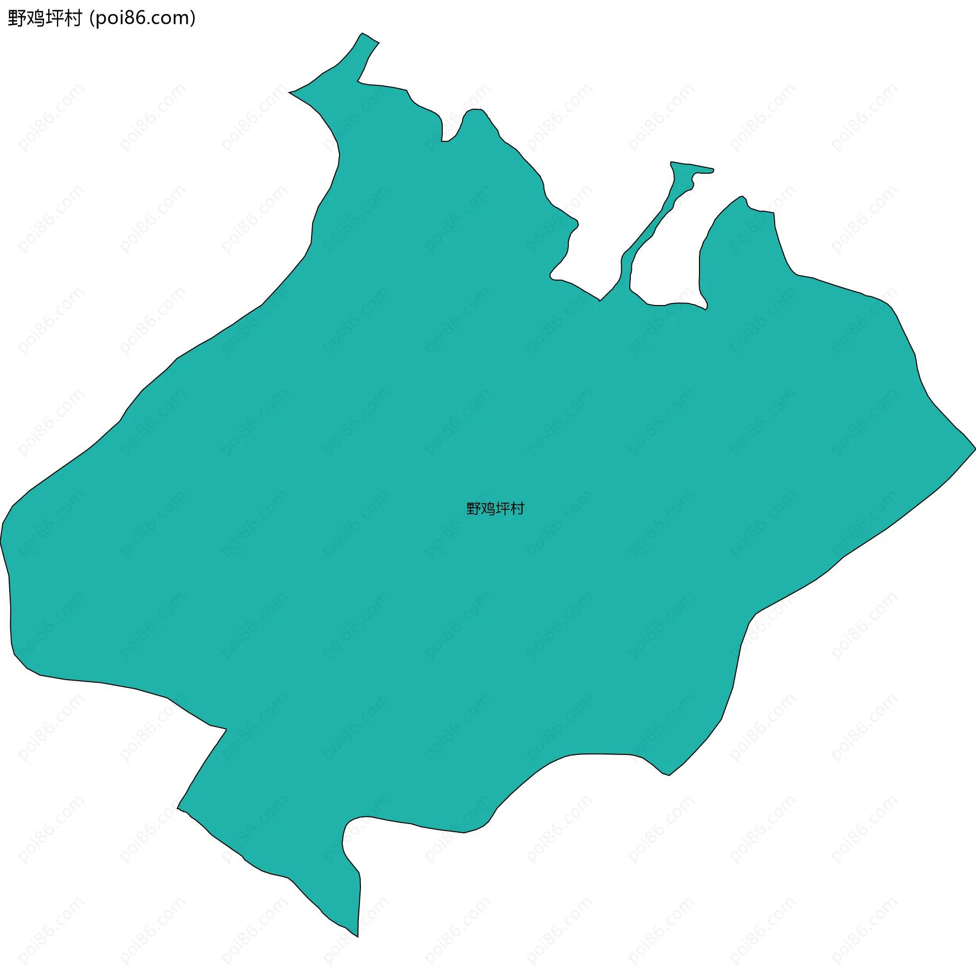 野鸡坪村边界地图