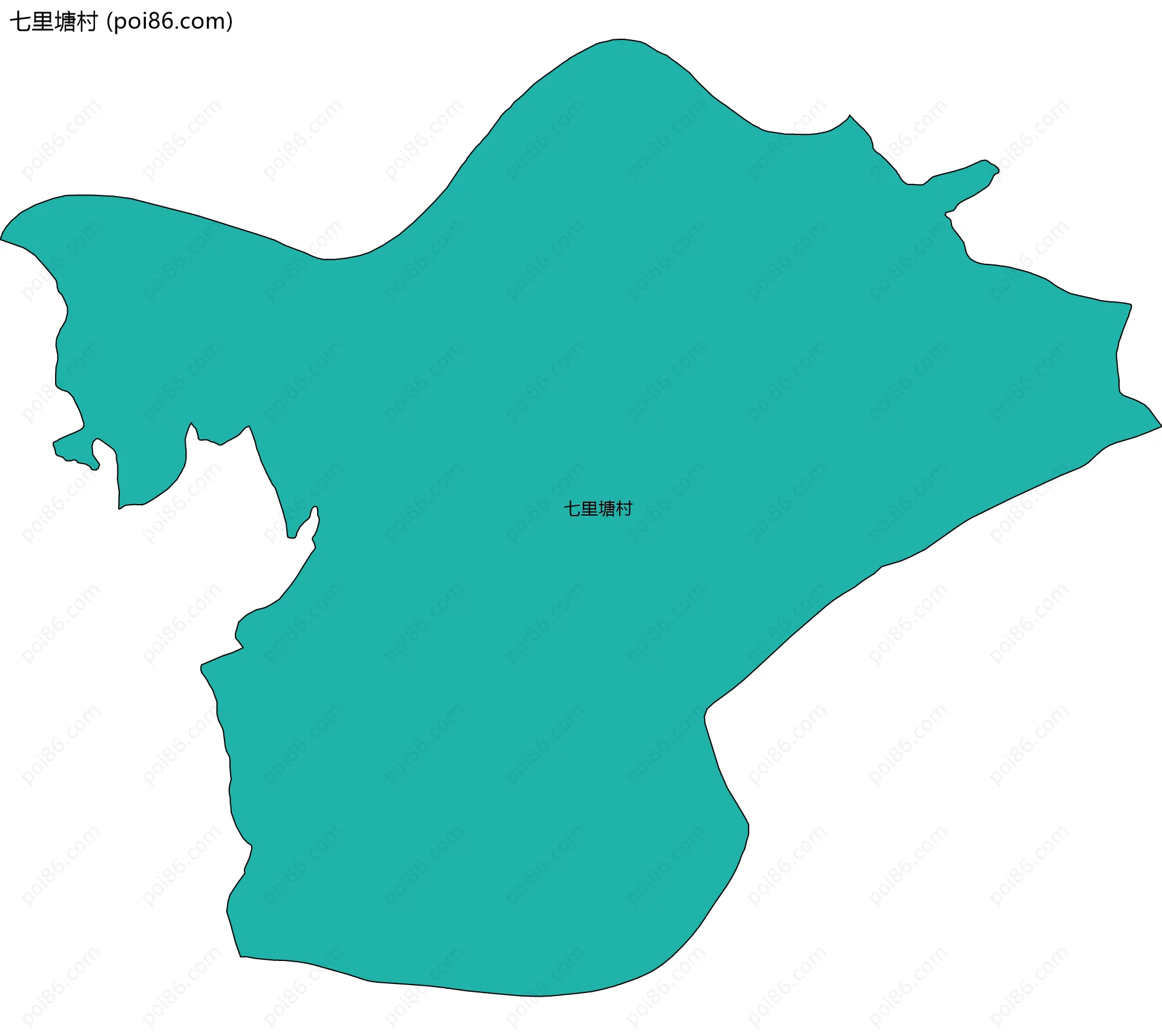 七里塘村边界地图