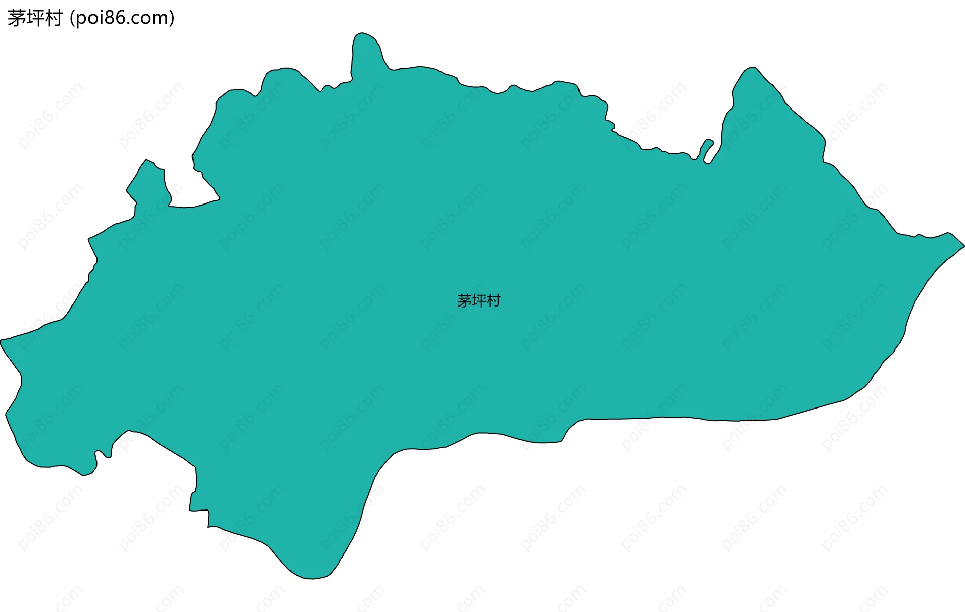 茅坪村边界地图