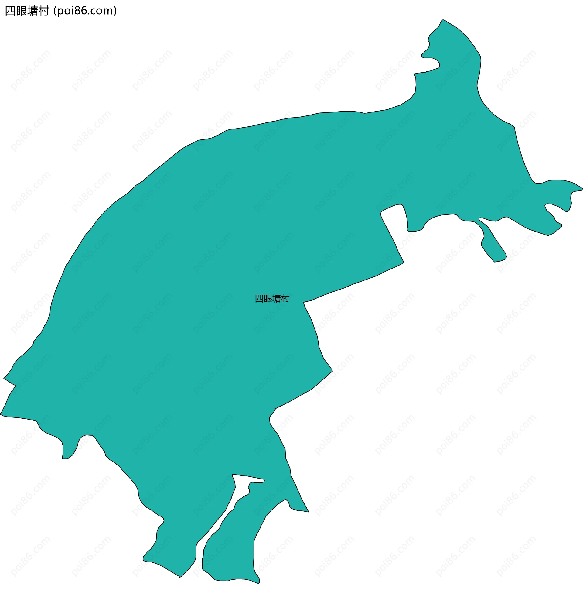 四眼塘村边界地图