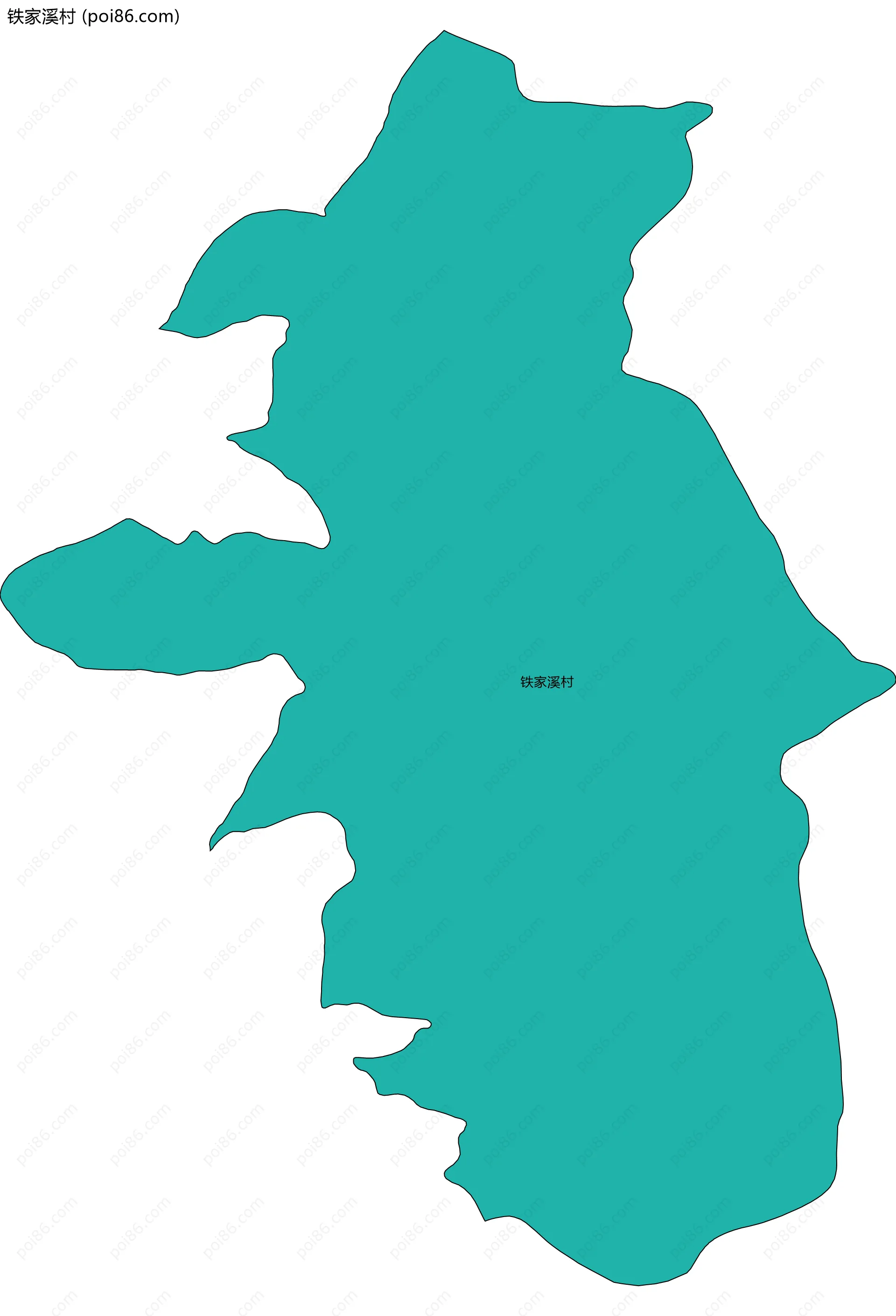 铁家溪村边界地图