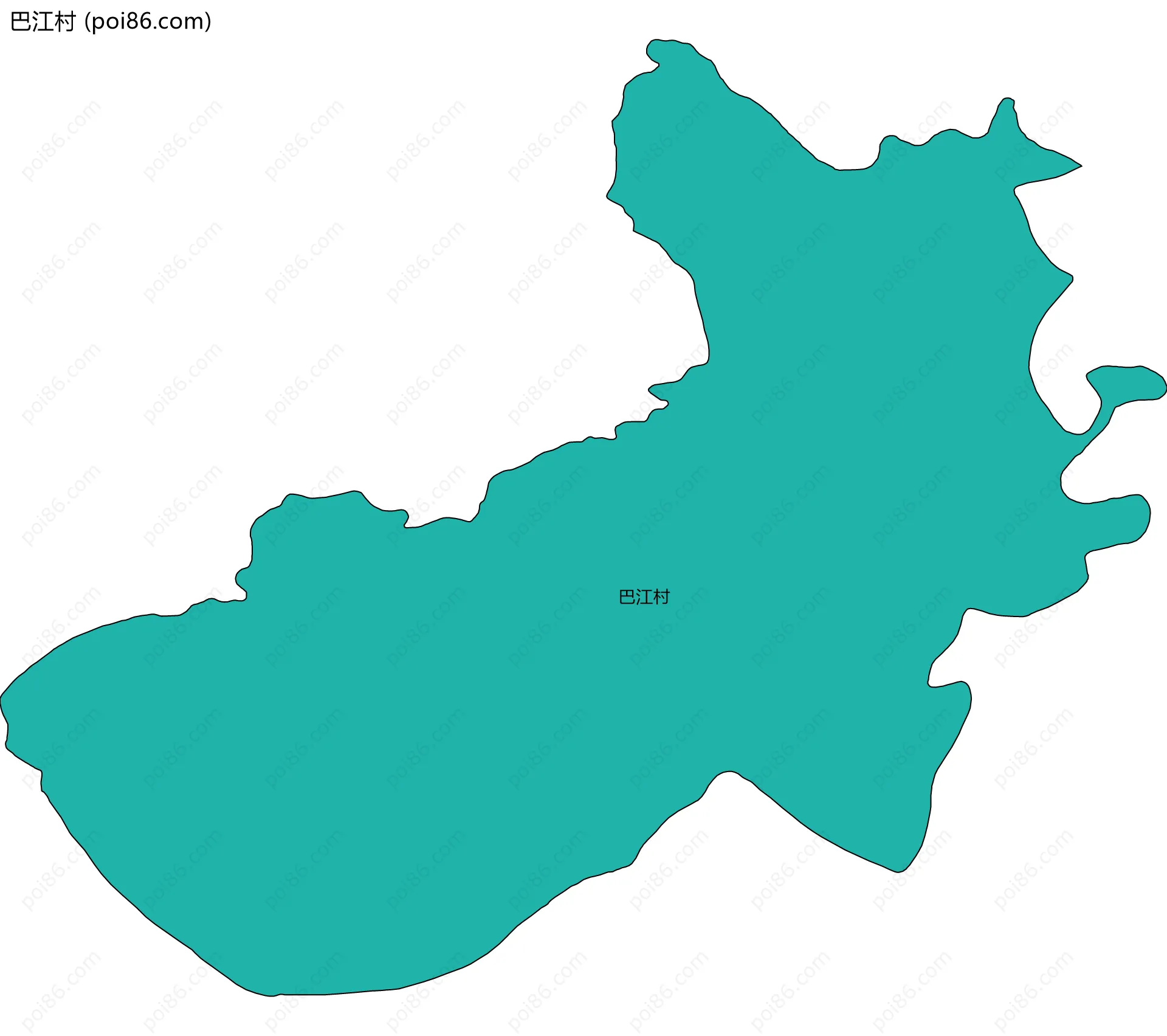 巴江村边界地图