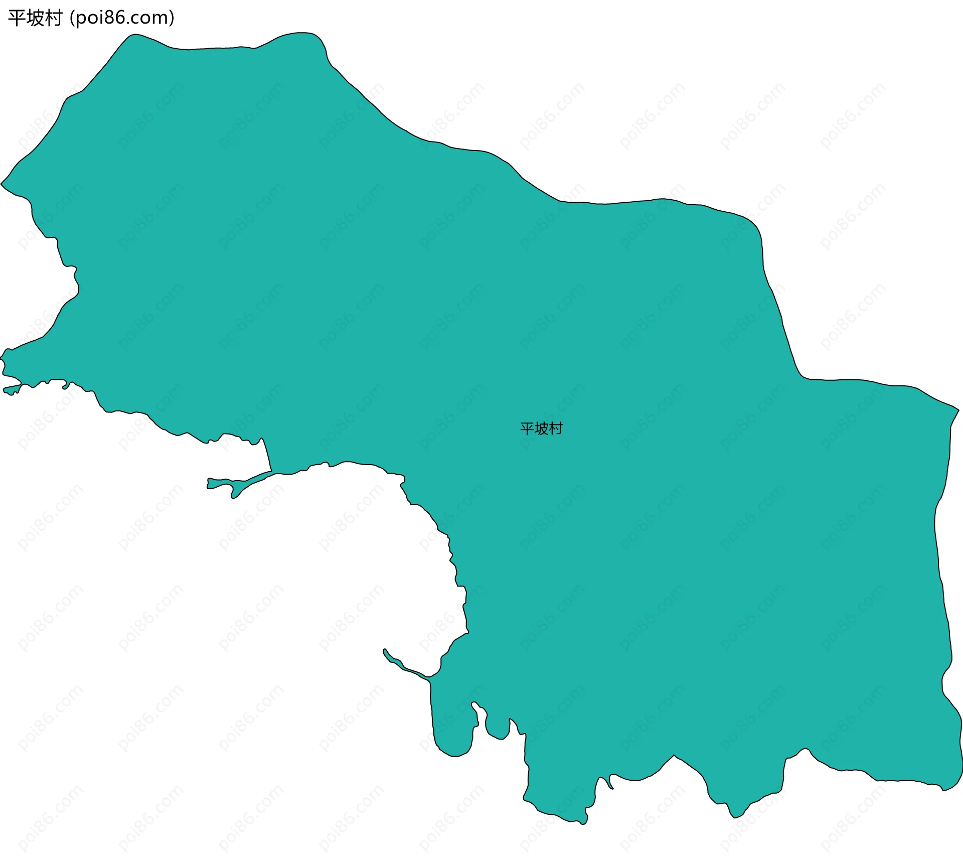 平坡村边界地图