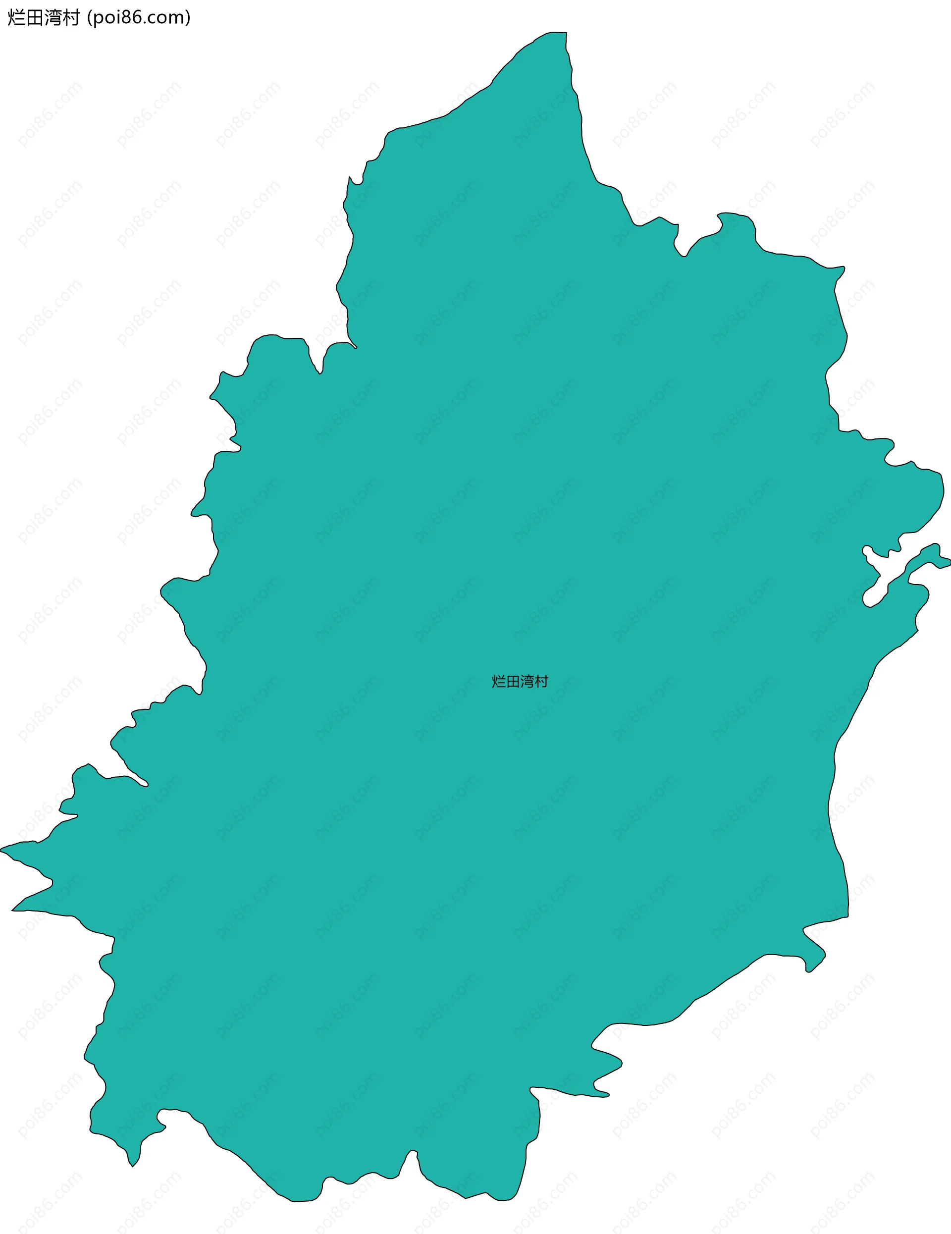 烂田湾村边界地图